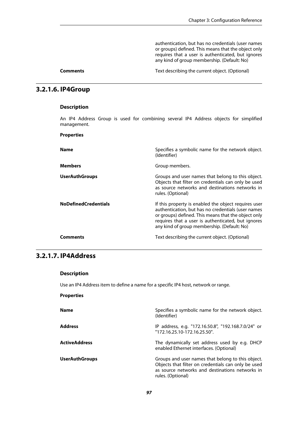 Ip4group, Ip4address | Amer Networks E5 CLI User Manual | Page 97 / 290