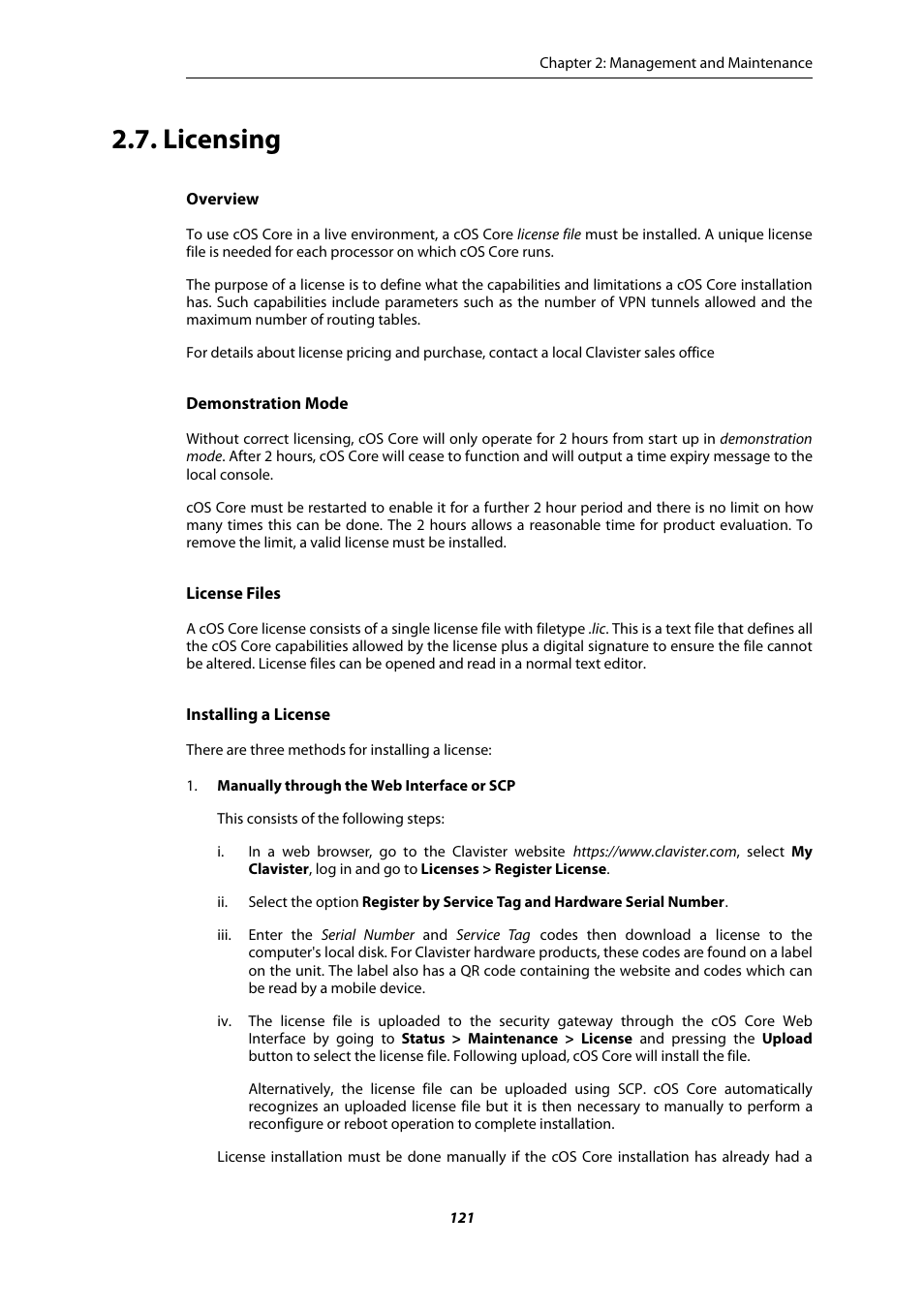 Licensing | Amer Networks E5Web GUI User Manual | Page 121 / 777