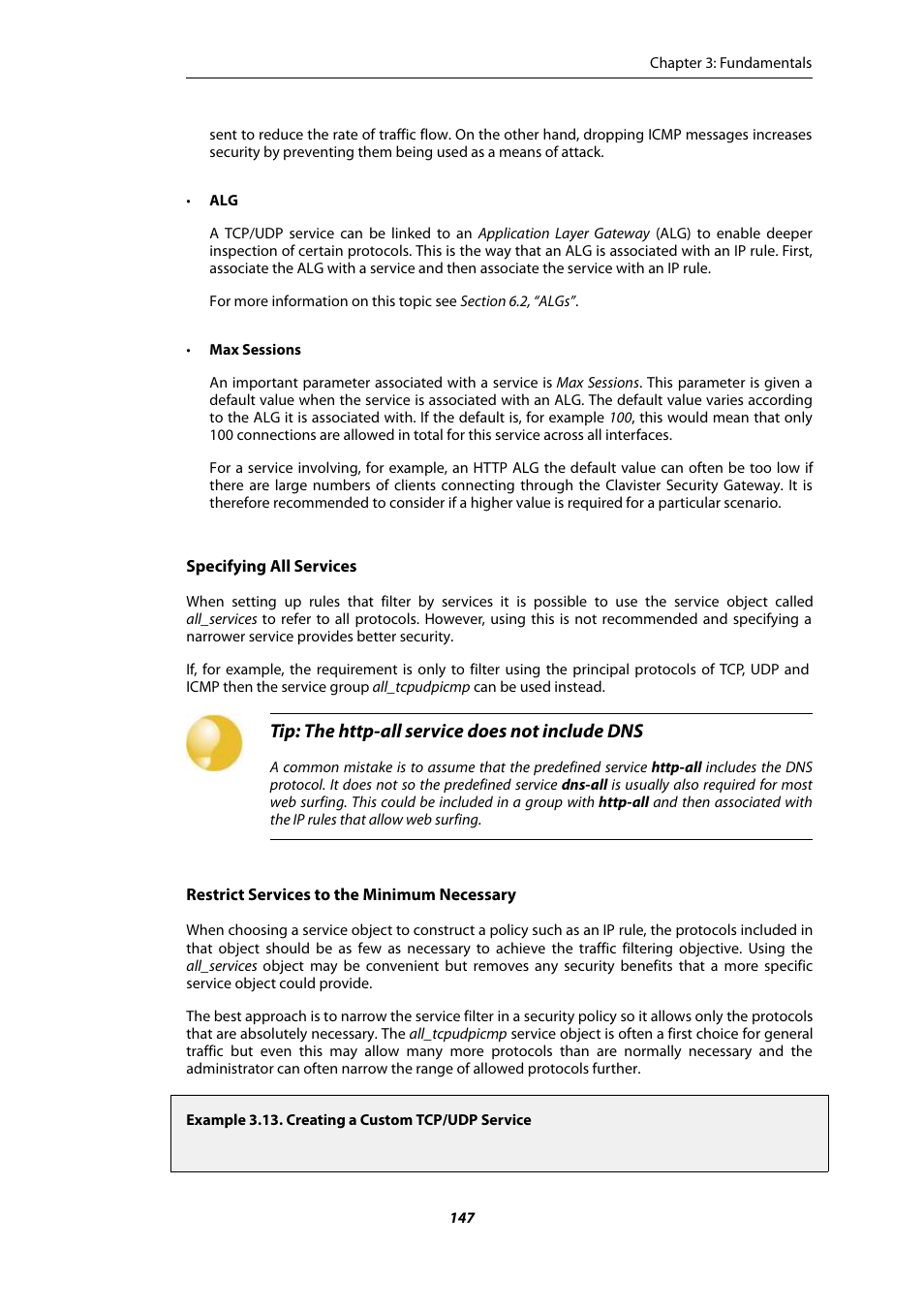 Creating a custom tcp/udp service | Amer Networks E5Web GUI User Manual | Page 147 / 777