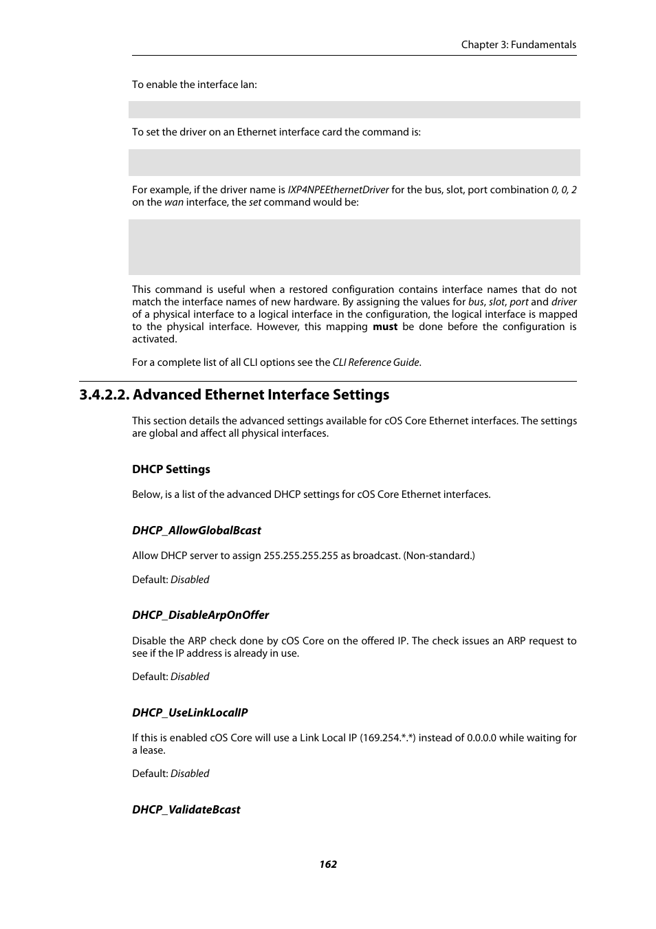 Advanced ethernet interface settings | Amer Networks E5Web GUI User Manual | Page 162 / 777