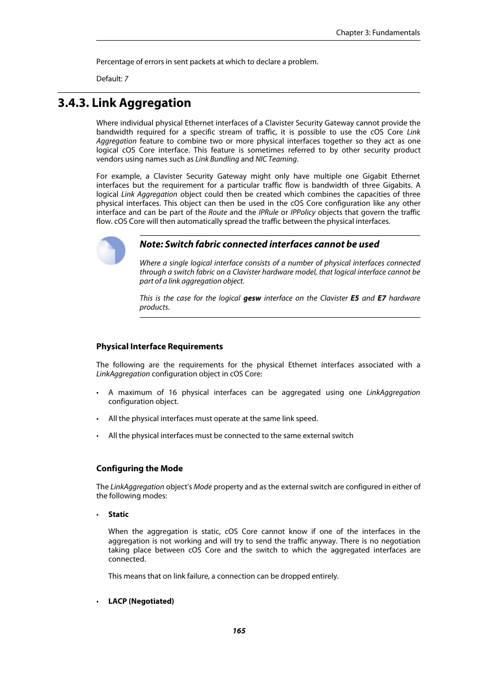 Link aggregation | Amer Networks E5Web GUI User Manual | Page 165 / 777