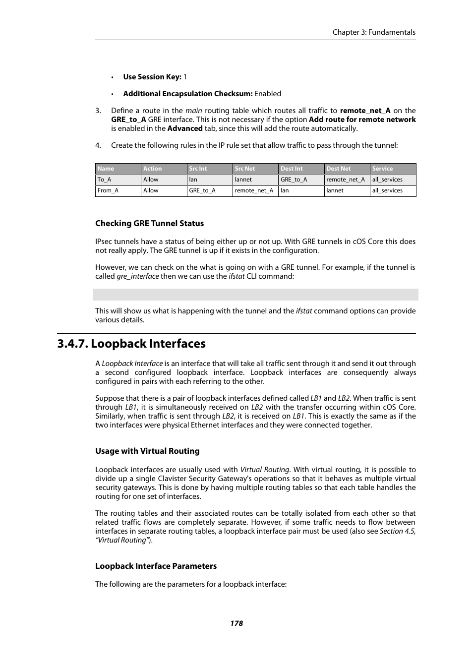 Loopback interfaces, 7, “loopback interfaces | Amer Networks E5Web GUI User Manual | Page 178 / 777