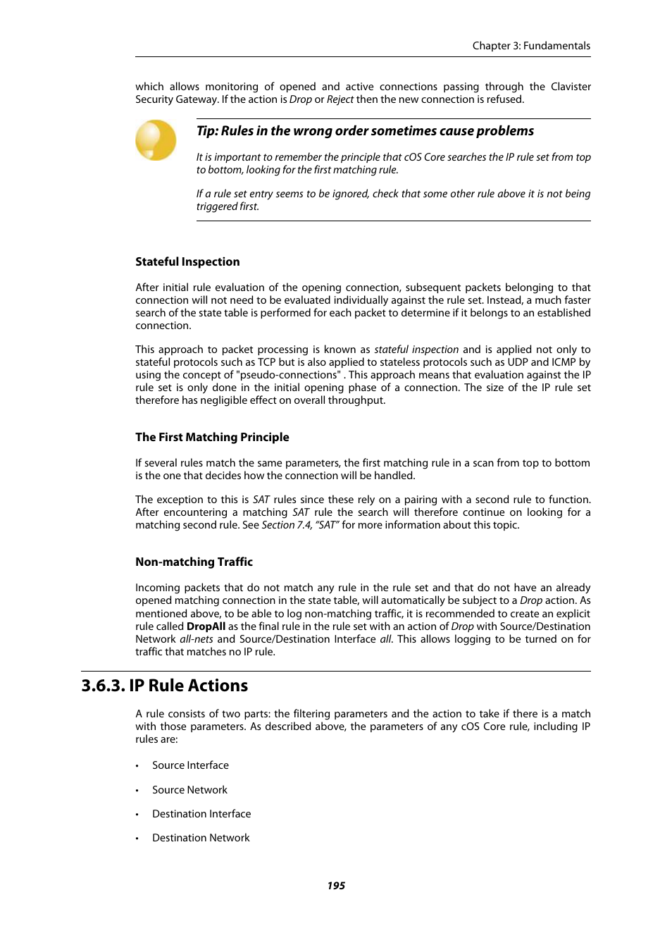 Ip rule actions | Amer Networks E5Web GUI User Manual | Page 195 / 777