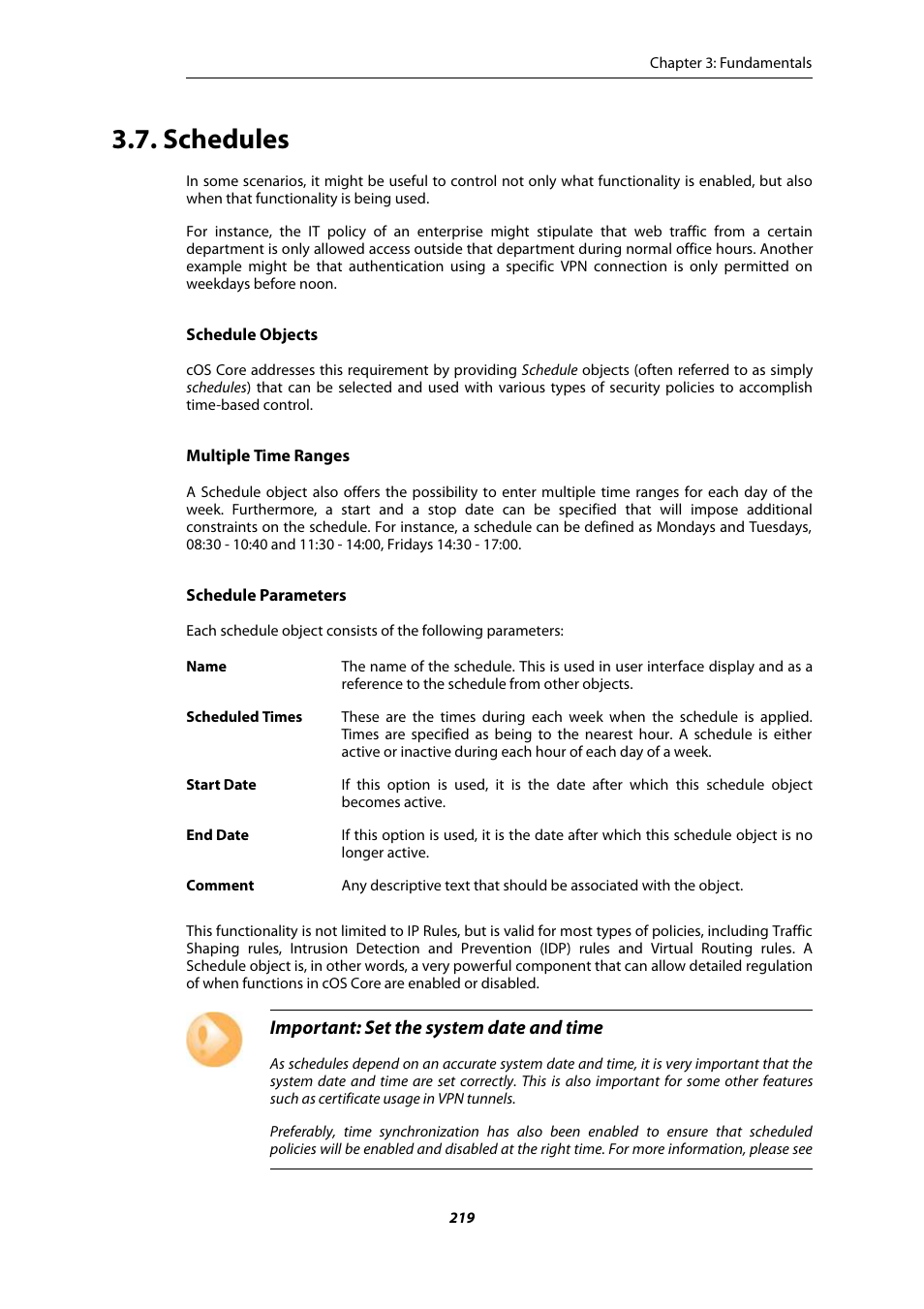 Schedules | Amer Networks E5Web GUI User Manual | Page 219 / 777