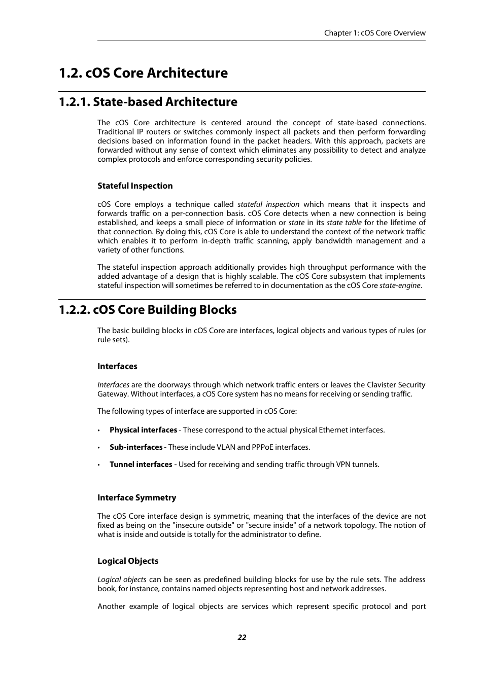 Cos core architecture, State-based architecture, Cos core building blocks | Amer Networks E5Web GUI User Manual | Page 22 / 777