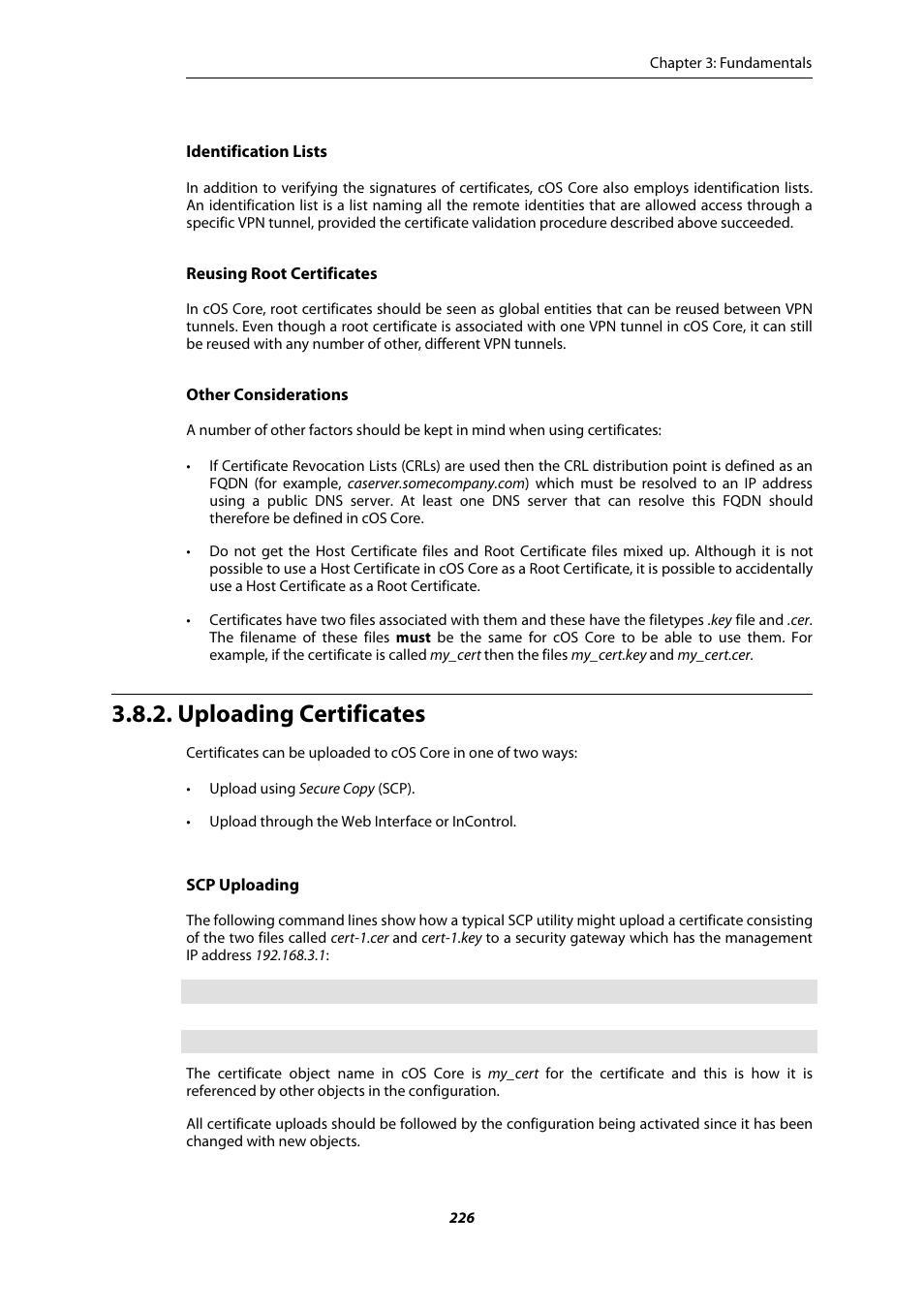 Uploading certificates | Amer Networks E5Web GUI User Manual | Page 226 / 777