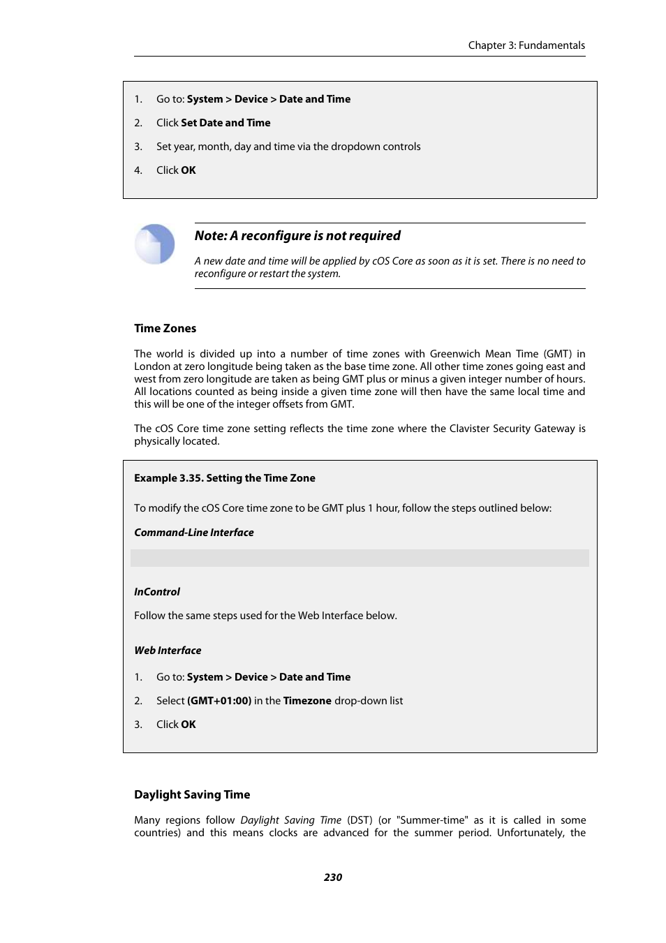 Setting the time zone | Amer Networks E5Web GUI User Manual | Page 230 / 777