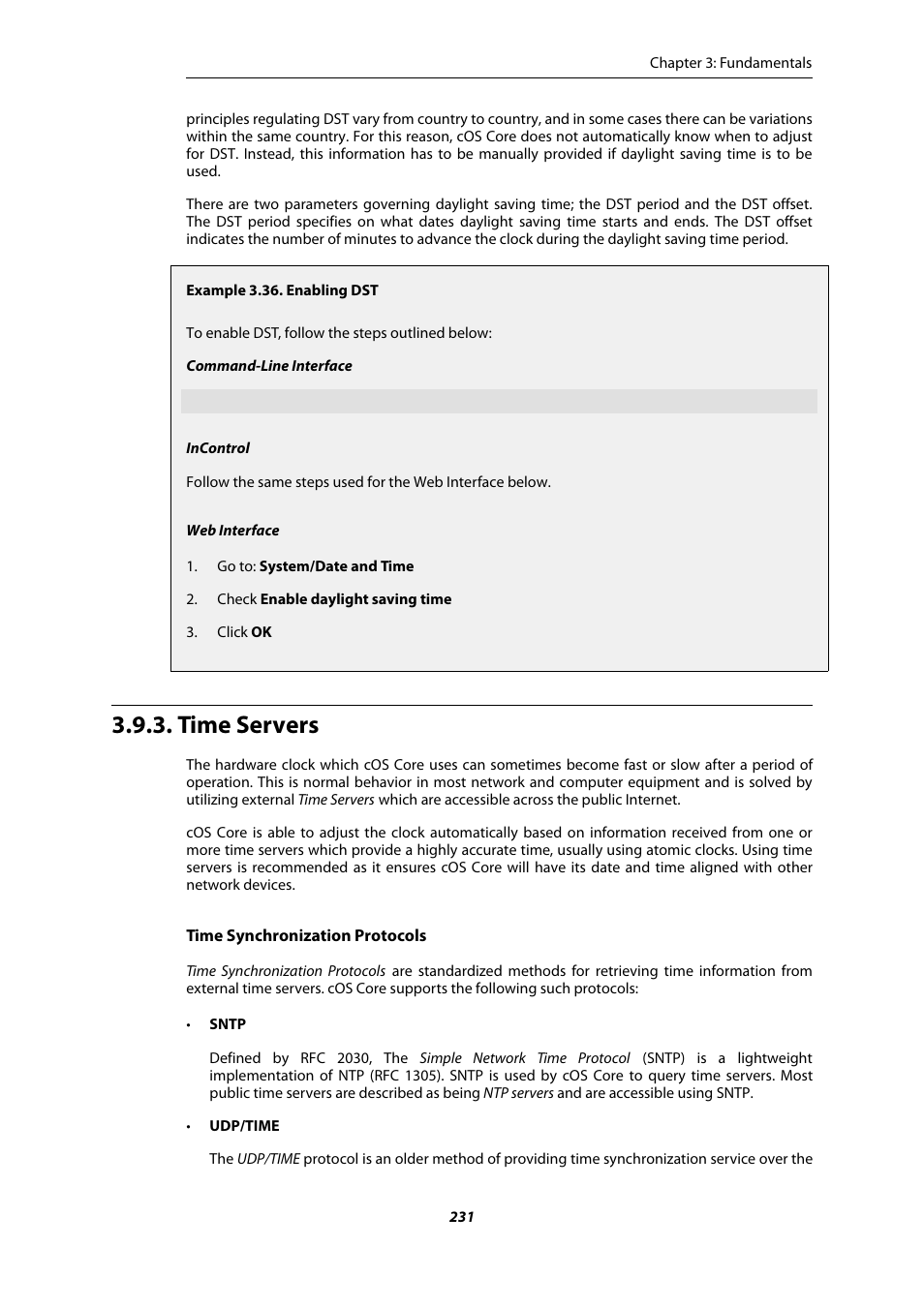 Time servers, Enabling dst | Amer Networks E5Web GUI User Manual | Page 231 / 777