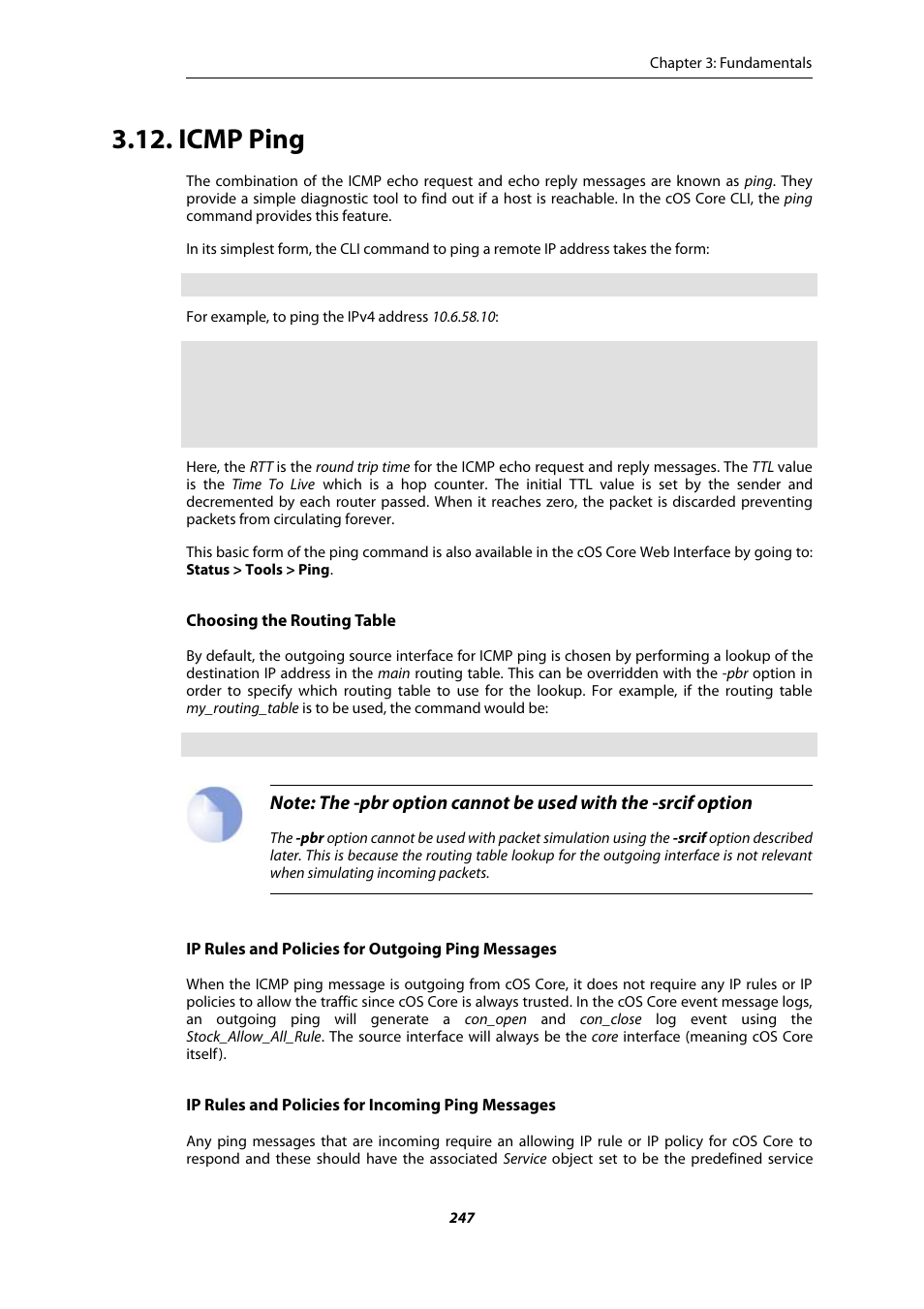Icmp ping | Amer Networks E5Web GUI User Manual | Page 247 / 777