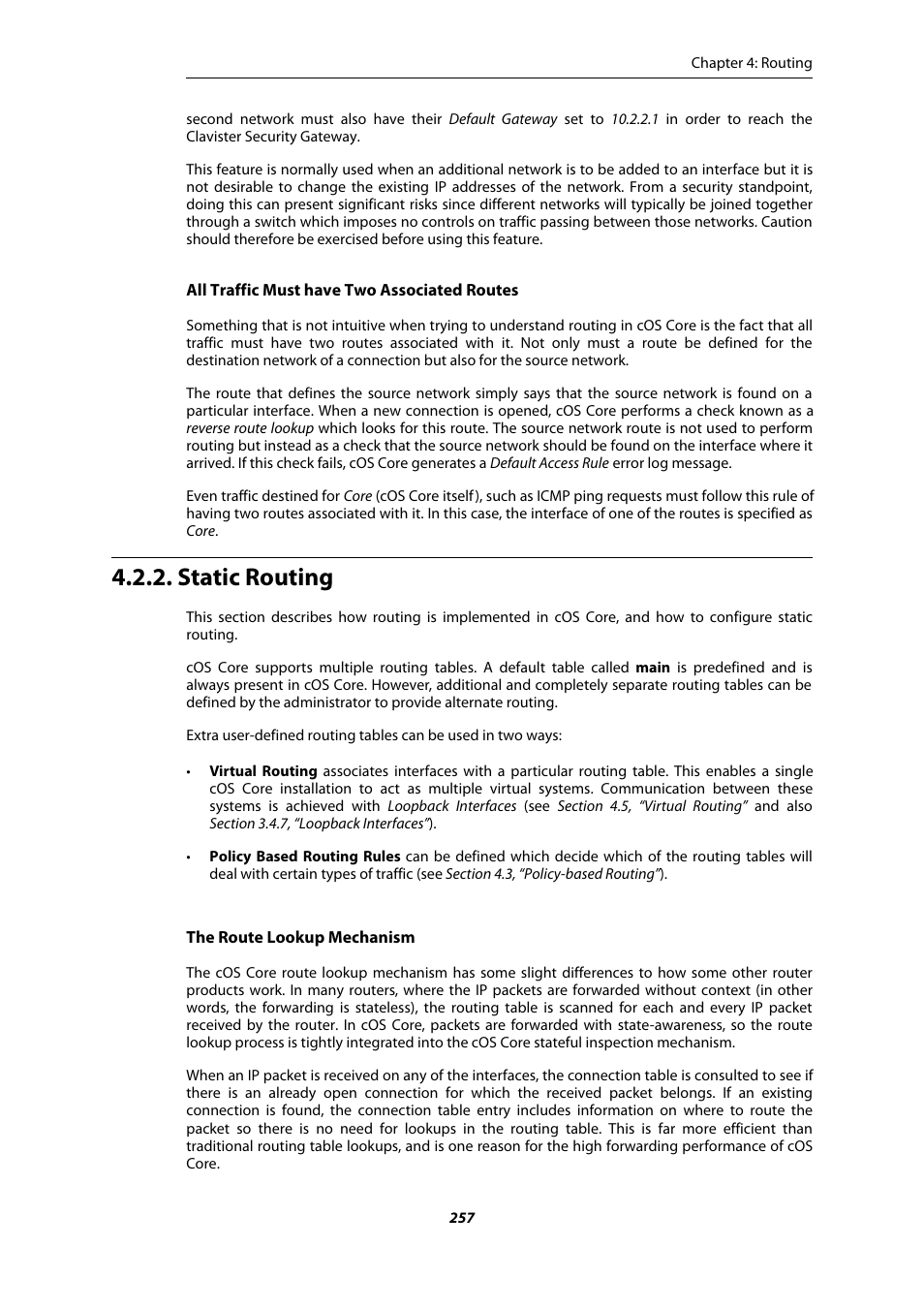 Static routing | Amer Networks E5Web GUI User Manual | Page 257 / 777