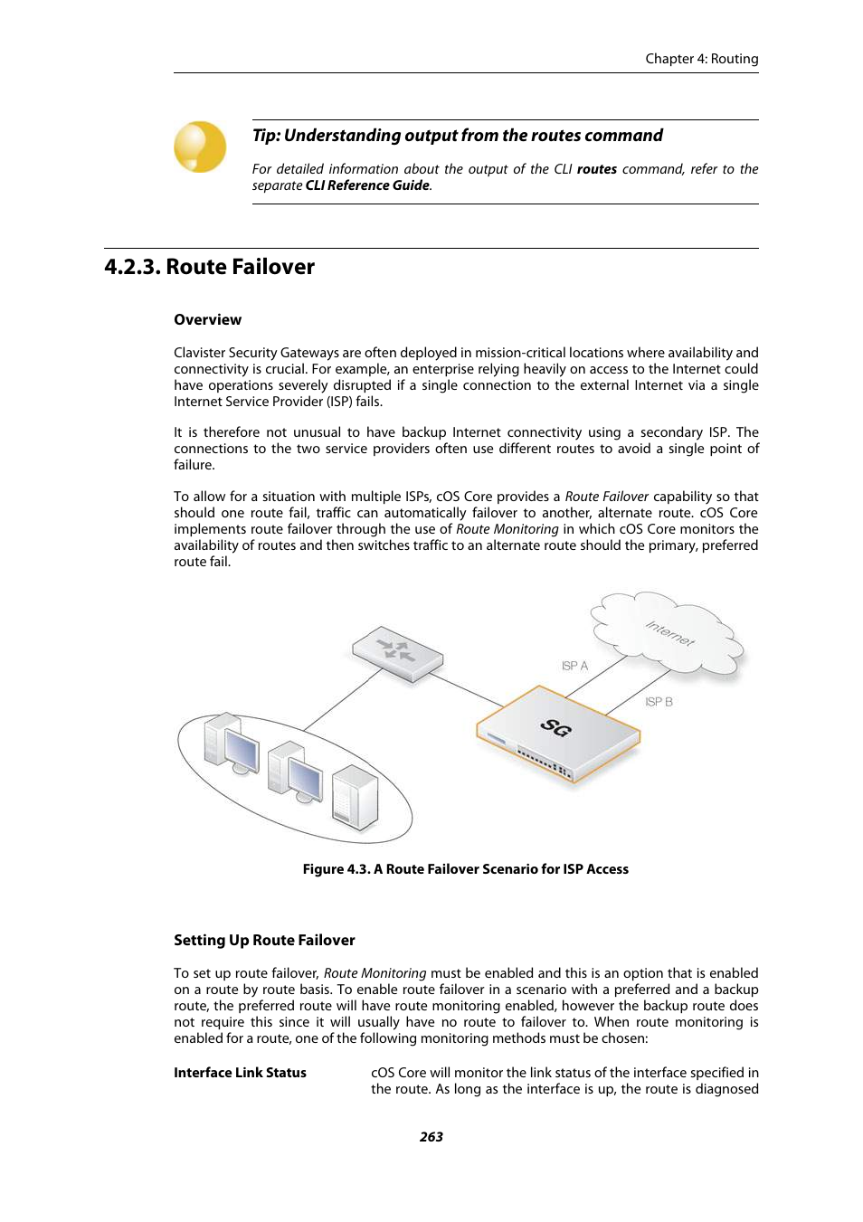 Route failover, A route failover scenario for isp access | Amer Networks E5Web GUI User Manual | Page 263 / 777