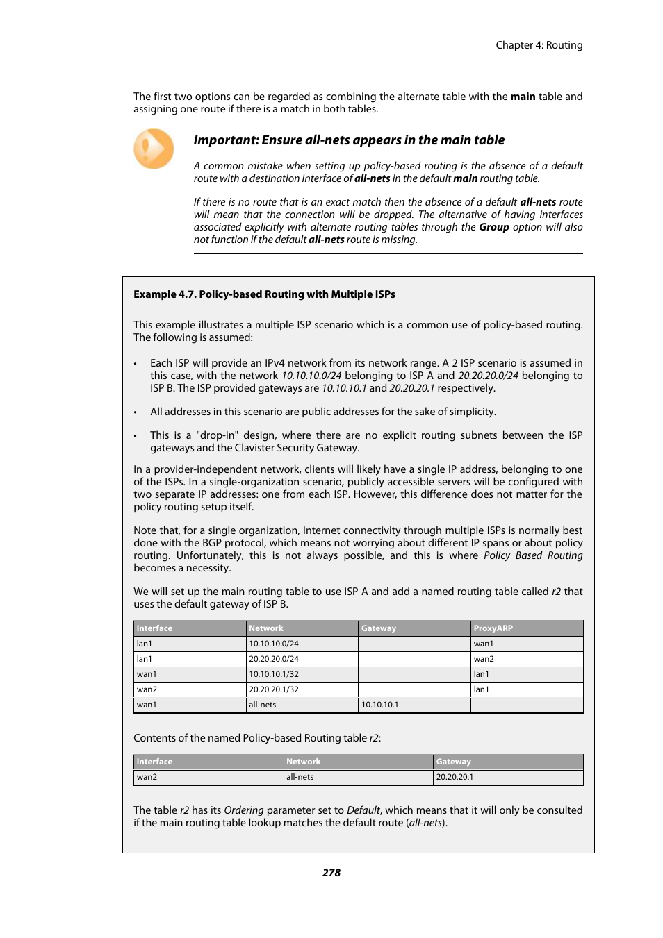 Policy-based routing with multiple isps | Amer Networks E5Web GUI User Manual | Page 278 / 777