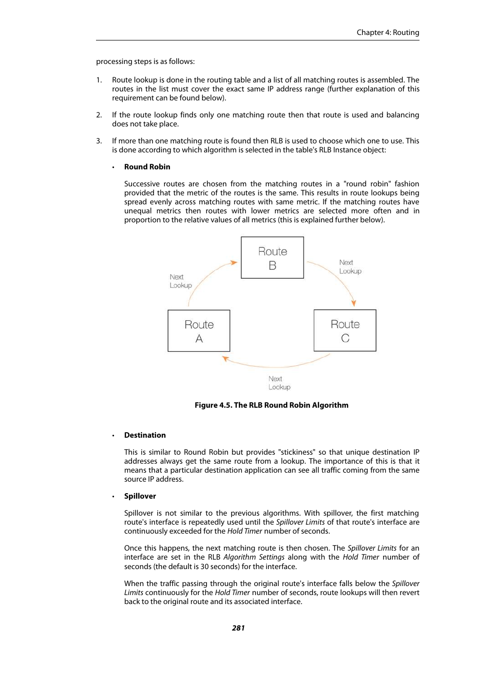 The rlb round robin algorithm | Amer Networks E5Web GUI User Manual | Page 281 / 777