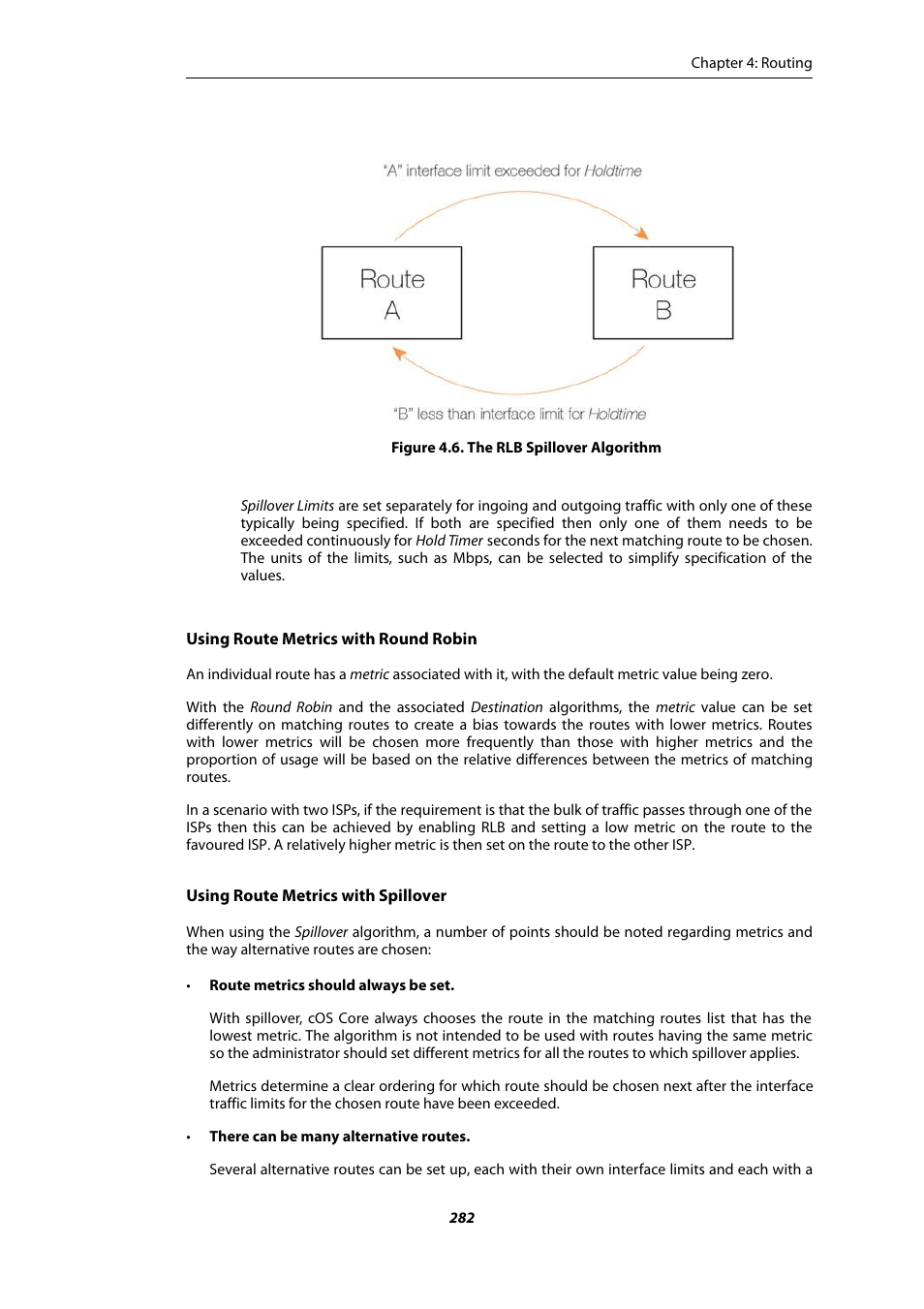 The rlb spillover algorithm | Amer Networks E5Web GUI User Manual | Page 282 / 777