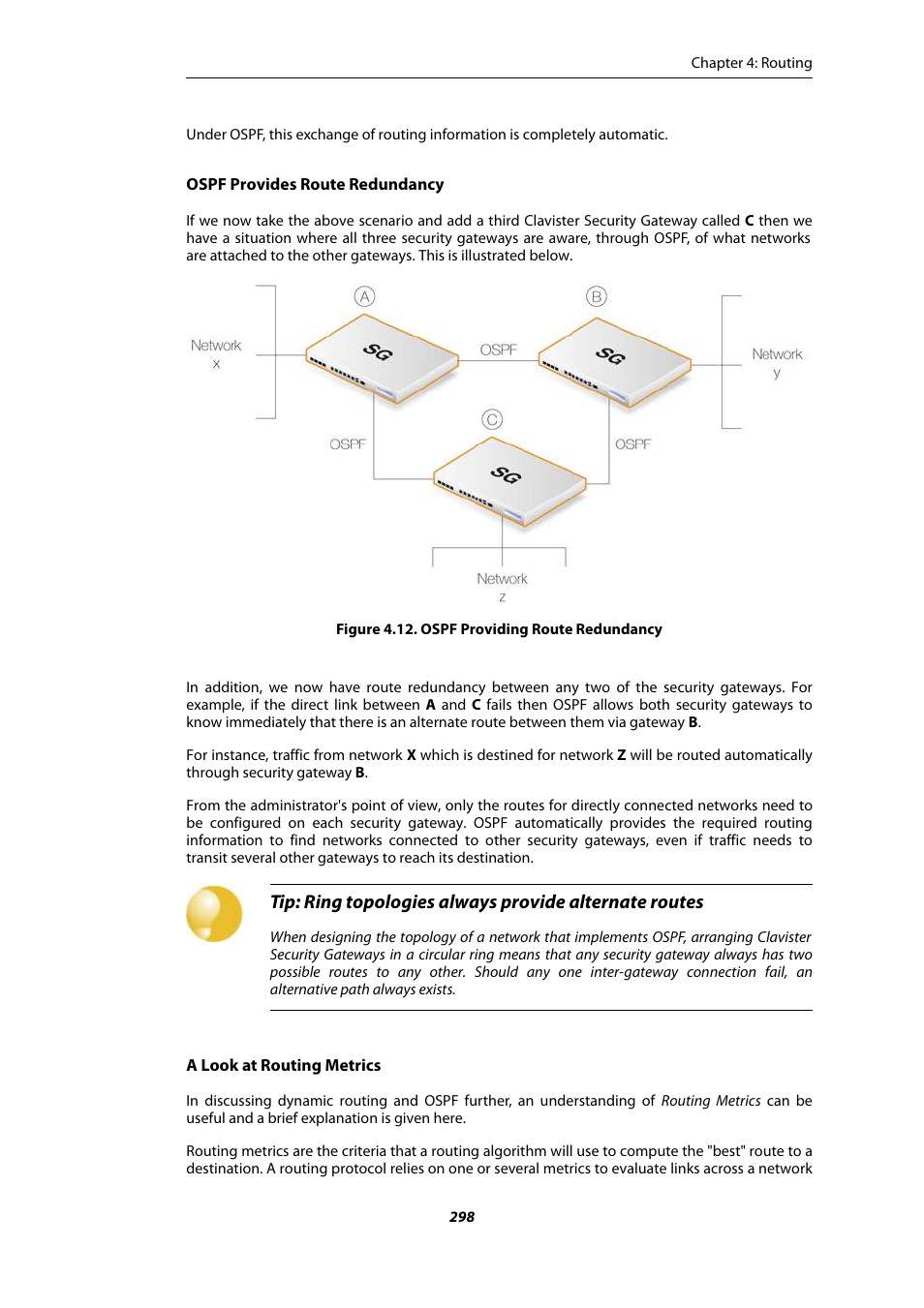 Ospf providing route redundancy | Amer Networks E5Web GUI User Manual | Page 298 / 777