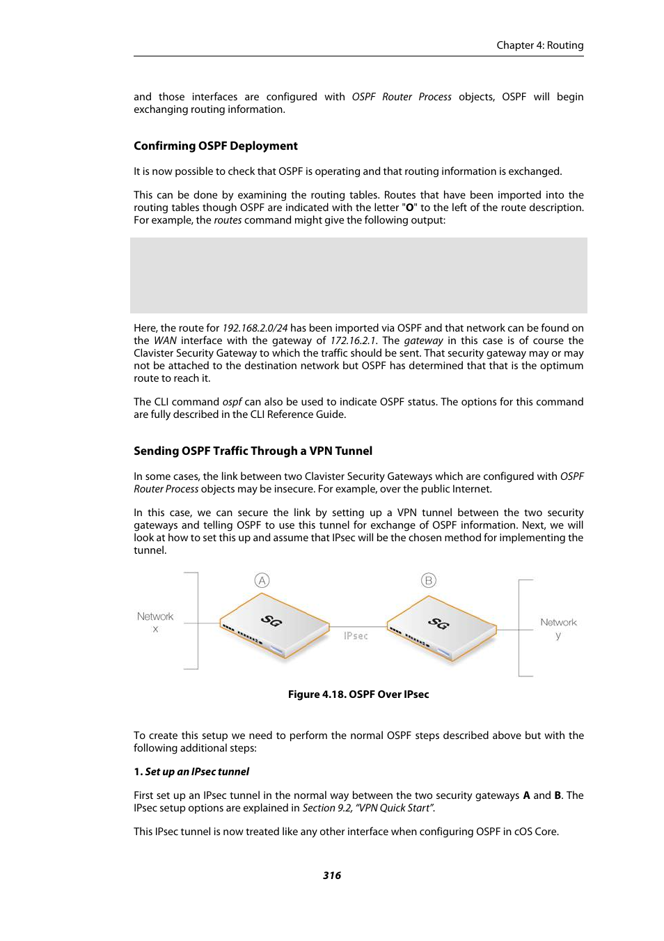 Ospf over ipsec | Amer Networks E5Web GUI User Manual | Page 316 / 777