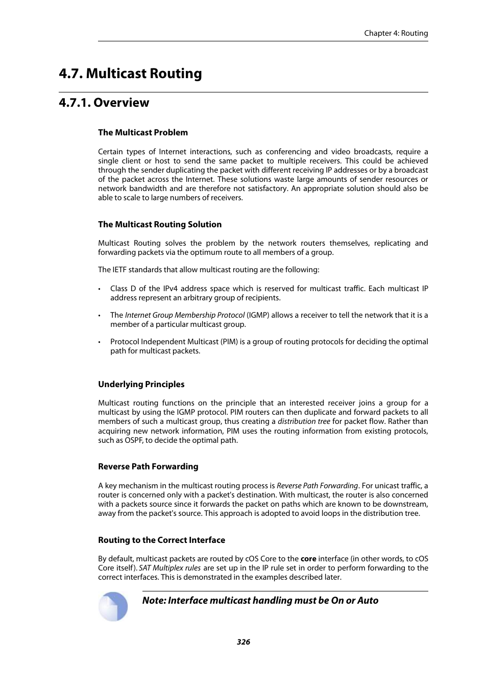 Multicast routing, Overview | Amer Networks E5Web GUI User Manual | Page 326 / 777