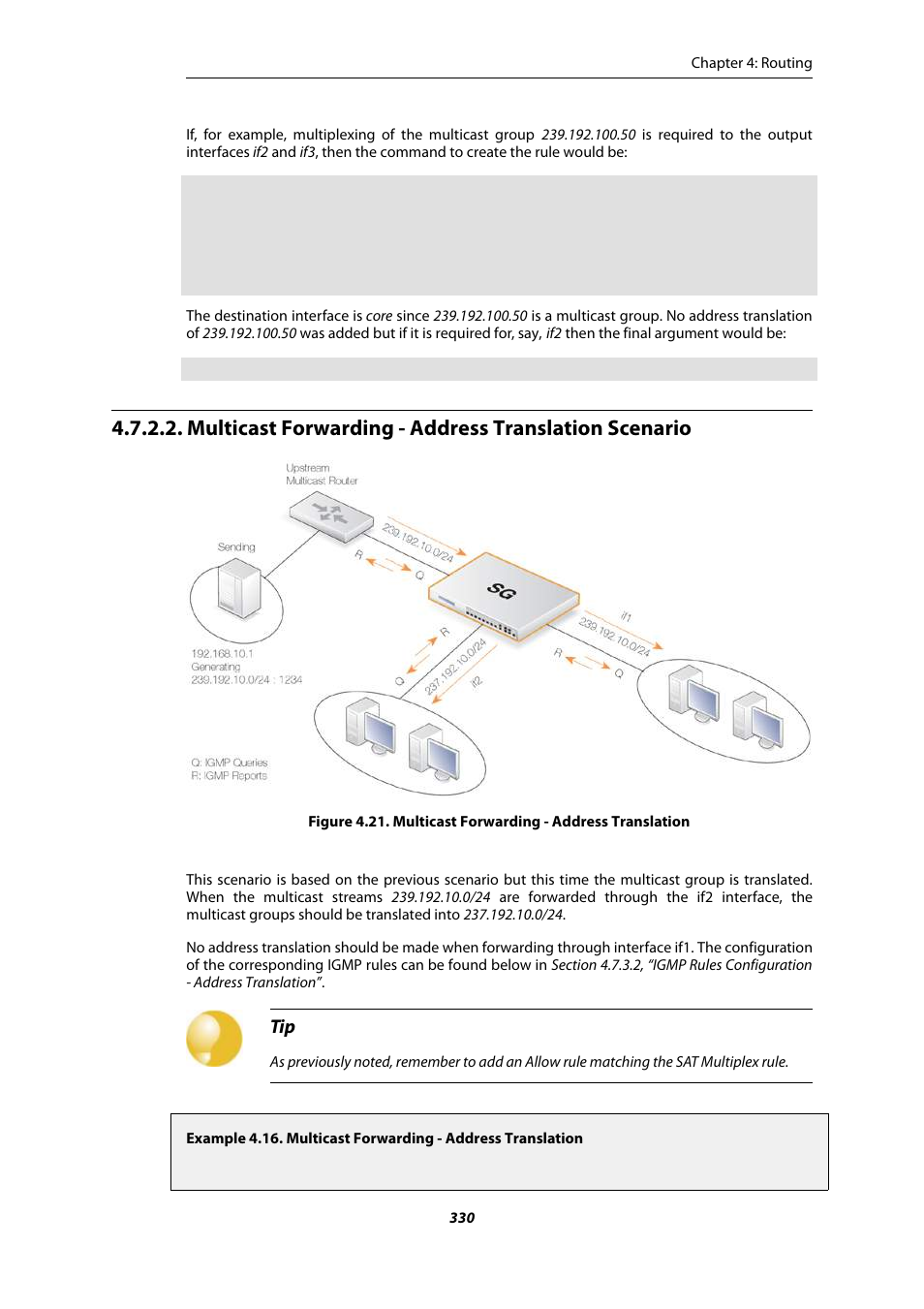 Multicast forwarding - address translation | Amer Networks E5Web GUI User Manual | Page 330 / 777