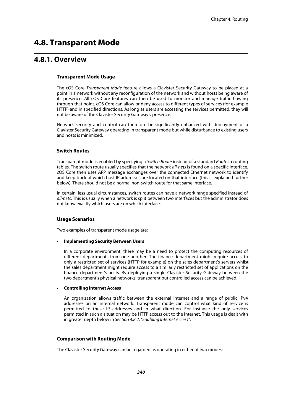 Transparent mode, Overview | Amer Networks E5Web GUI User Manual | Page 340 / 777