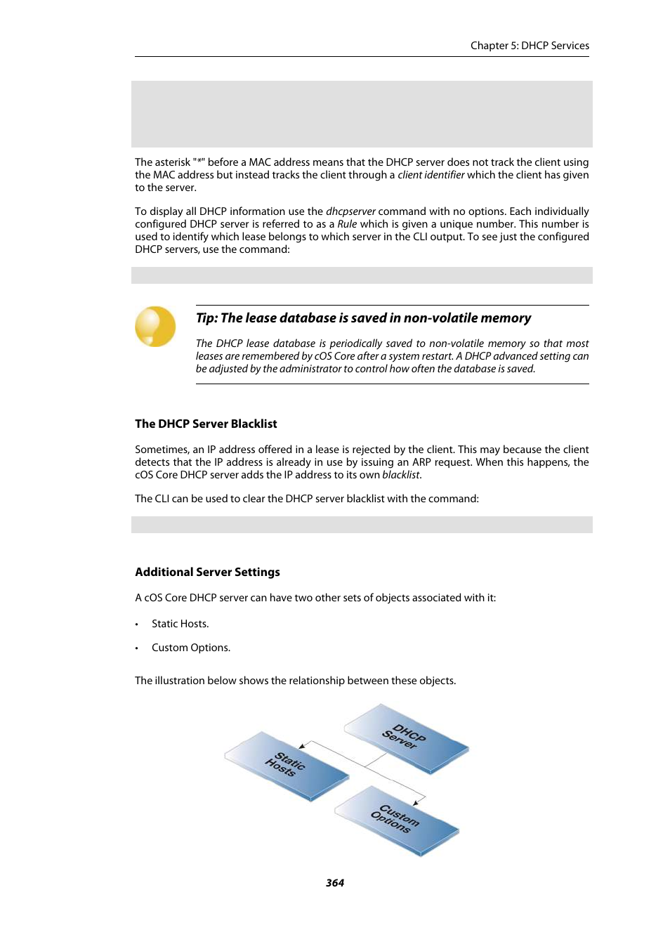 Dhcp server objects | Amer Networks E5Web GUI User Manual | Page 364 / 777