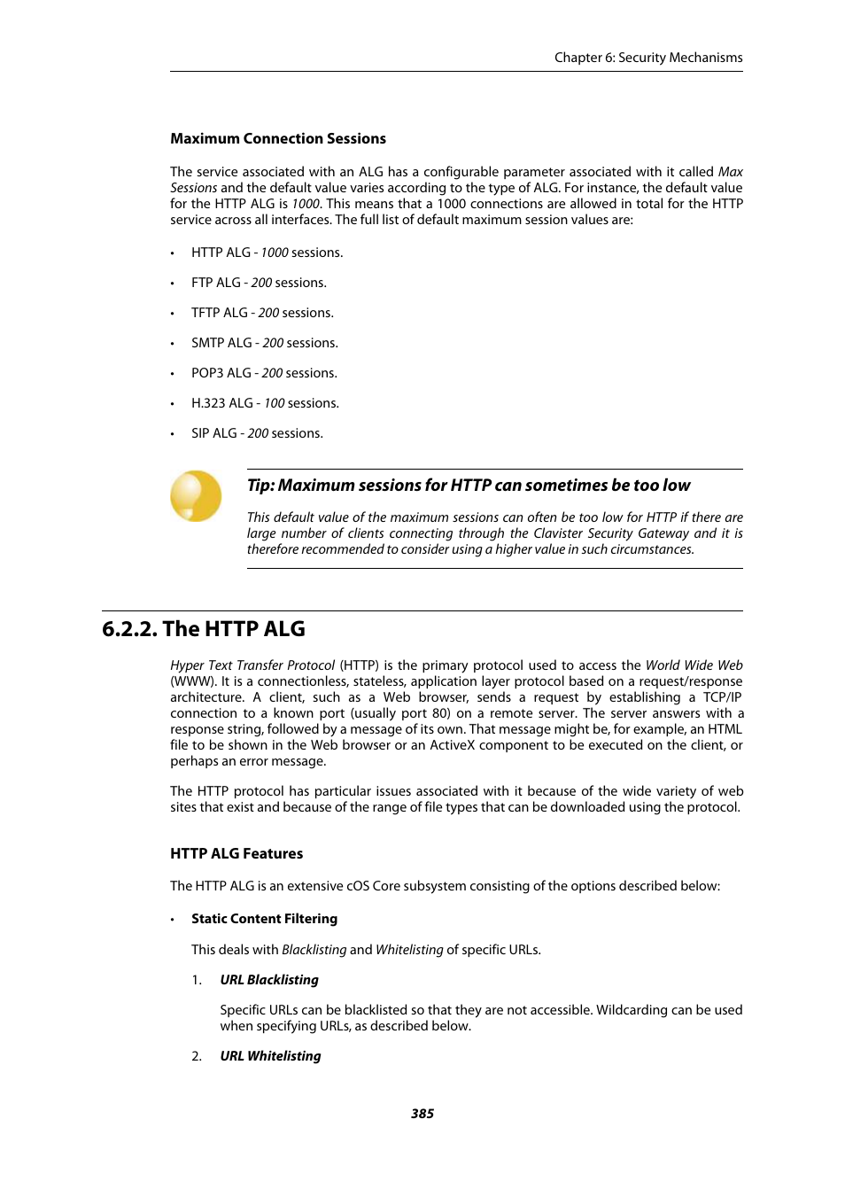 The http alg | Amer Networks E5Web GUI User Manual | Page 385 / 777