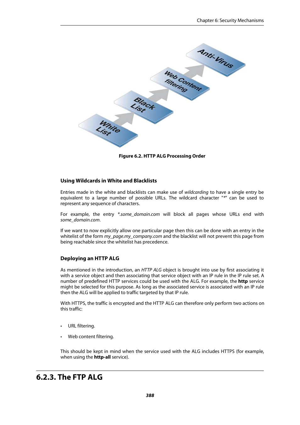 The ftp alg, Http alg processing order | Amer Networks E5Web GUI User Manual | Page 388 / 777