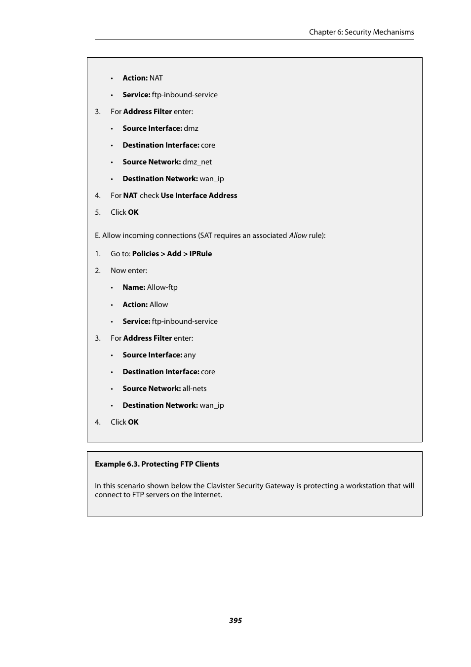 Protecting ftp clients | Amer Networks E5Web GUI User Manual | Page 395 / 777