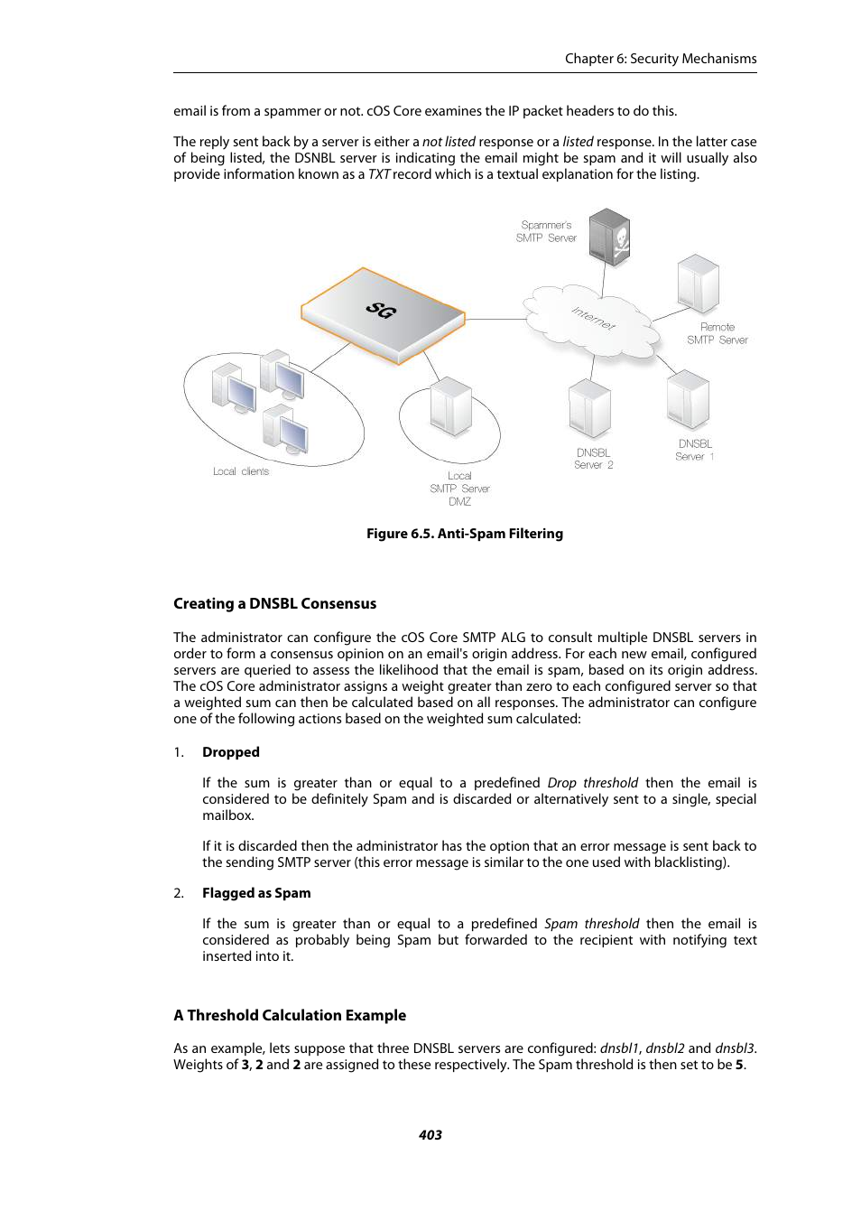 Anti-spam filtering | Amer Networks E5Web GUI User Manual | Page 403 / 777