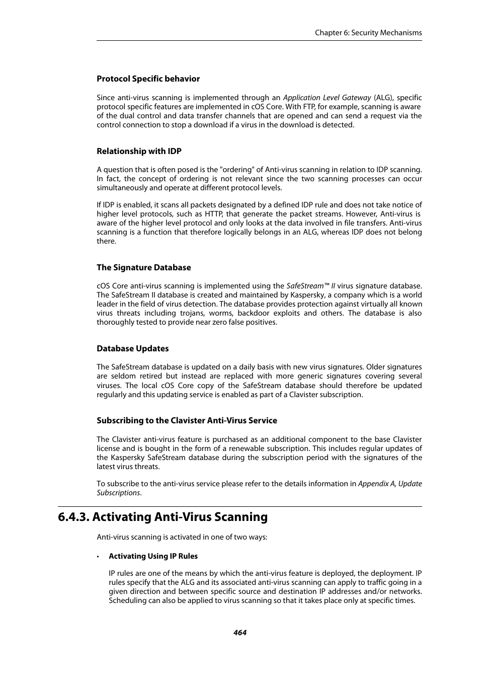 Activating anti-virus scanning | Amer Networks E5Web GUI User Manual | Page 464 / 777