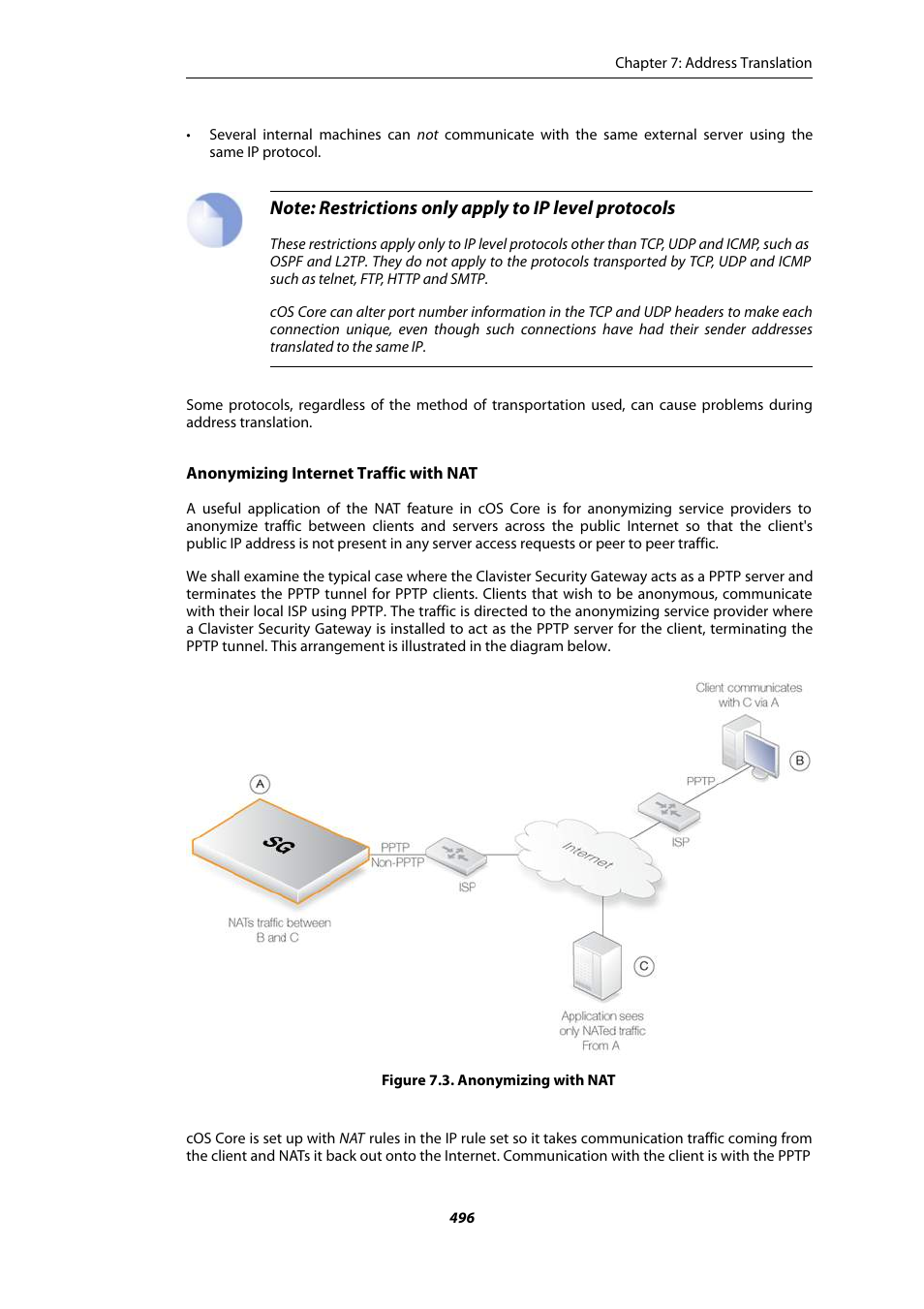 Anonymizing with nat | Amer Networks E5Web GUI User Manual | Page 496 / 777