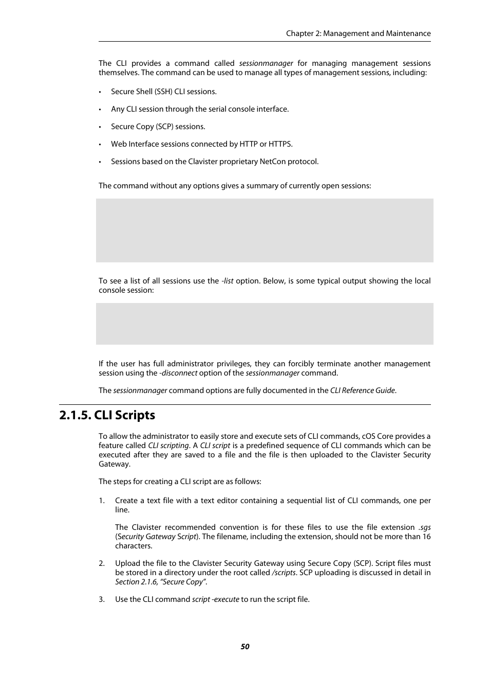 Cli scripts | Amer Networks E5Web GUI User Manual | Page 50 / 777
