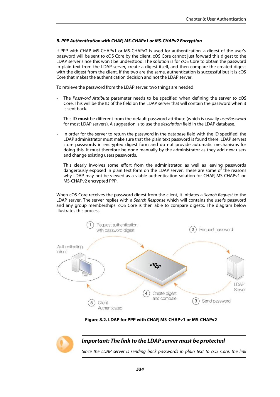 Ldap for ppp with chap, ms-chapv1 or ms-chapv2 | Amer Networks E5Web GUI User Manual | Page 534 / 777