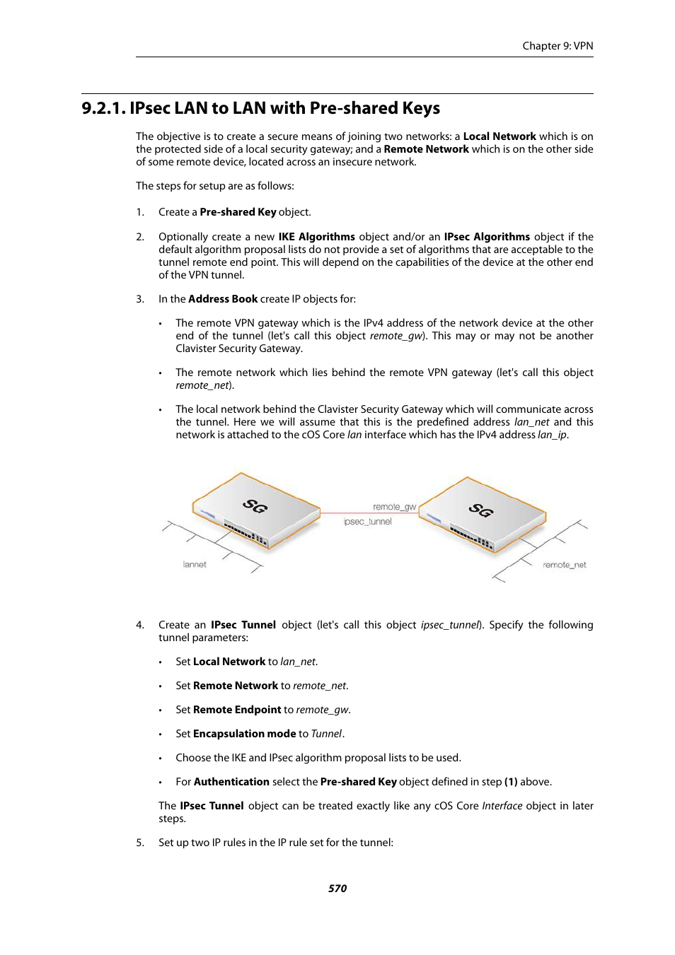 Ipsec lan to lan with pre-shared keys | Amer Networks E5Web GUI User Manual | Page 570 / 777
