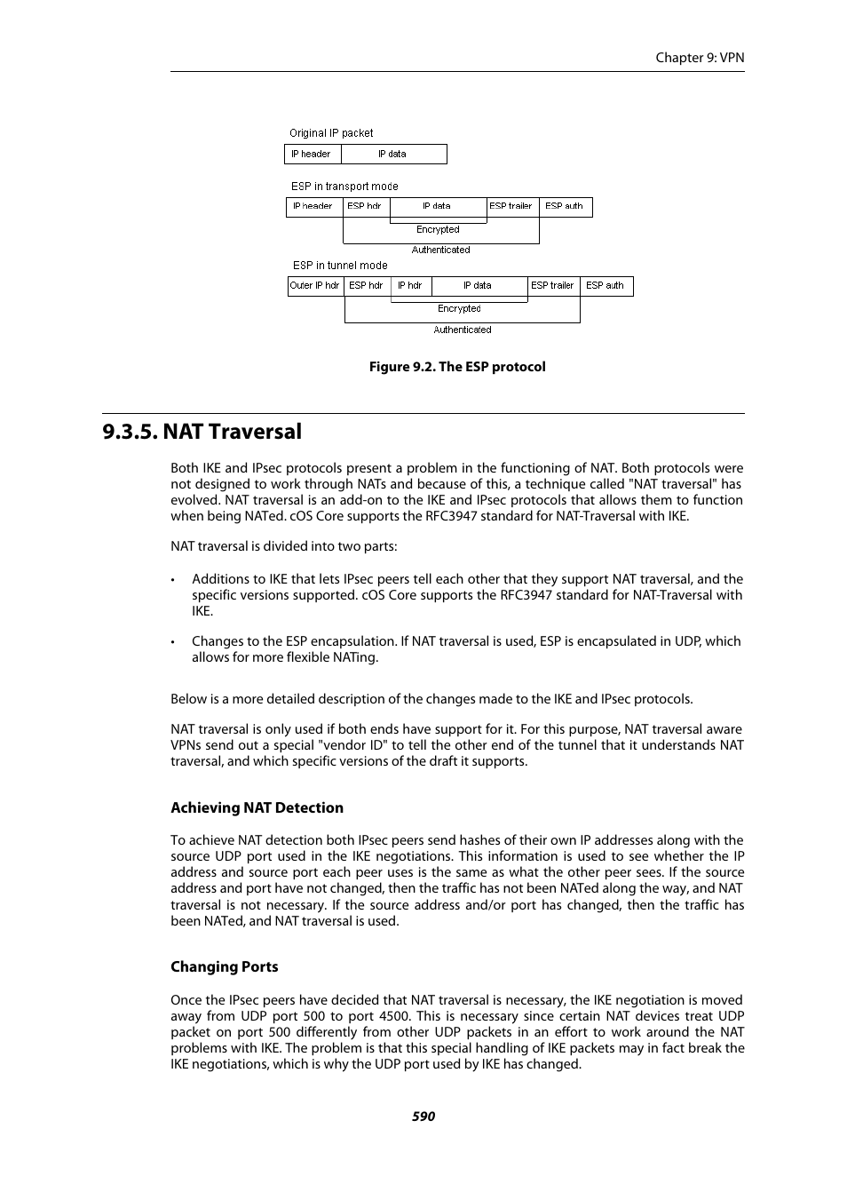 Nat traversal, The esp protocol | Amer Networks E5Web GUI User Manual | Page 590 / 777