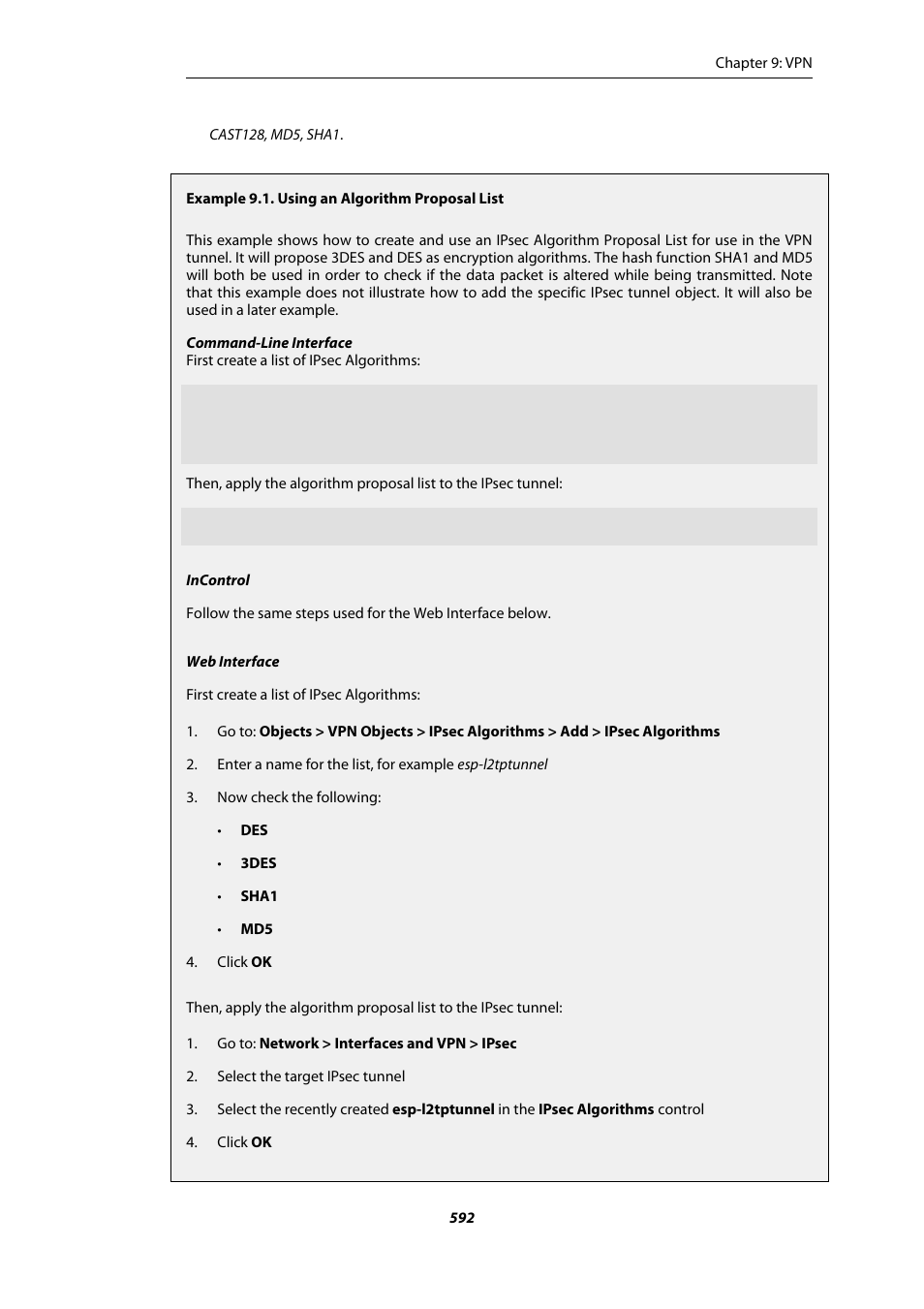 Using an algorithm proposal list | Amer Networks E5Web GUI User Manual | Page 592 / 777