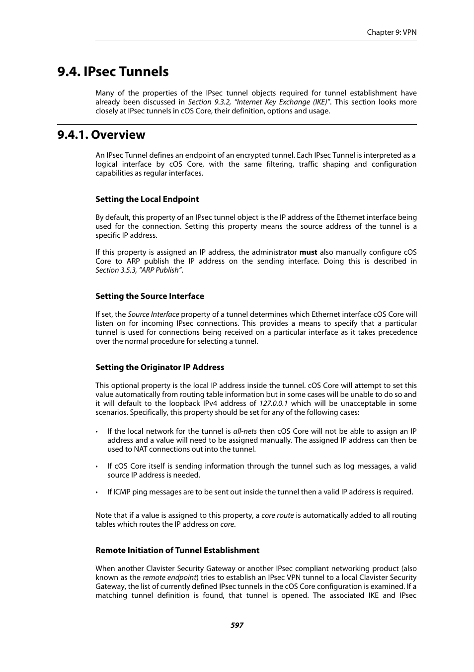 Ipsec tunnels, Overview | Amer Networks E5Web GUI User Manual | Page 597 / 777