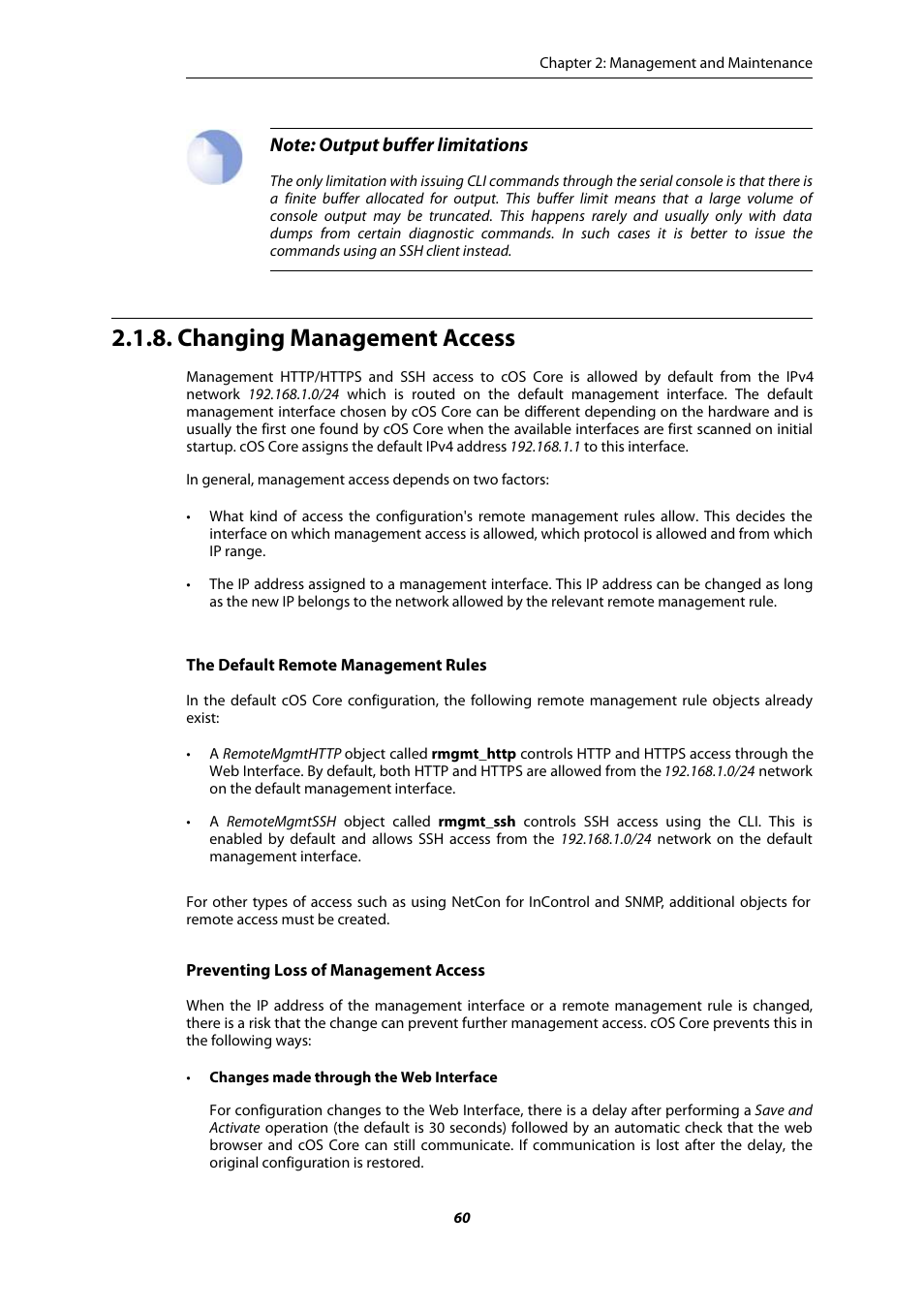 Changing management access | Amer Networks E5Web GUI User Manual | Page 60 / 777