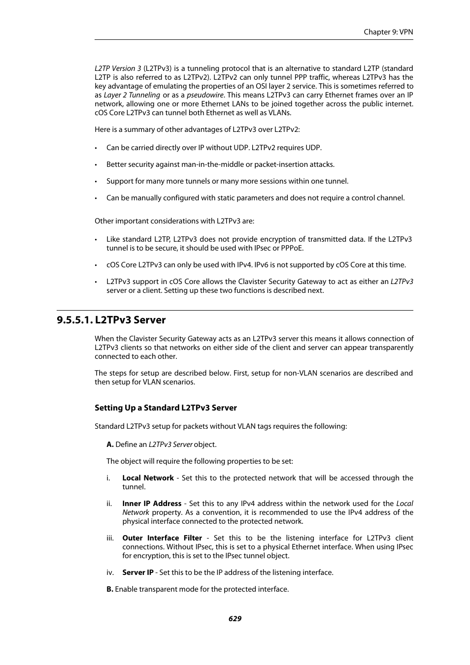 L2tpv3 server | Amer Networks E5Web GUI User Manual | Page 629 / 777