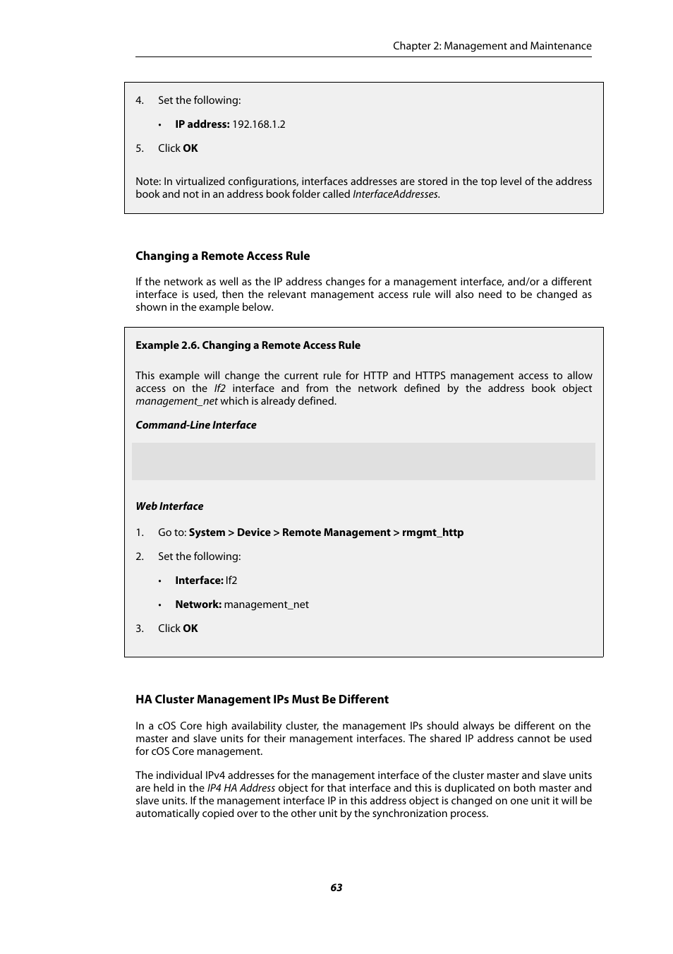 Changing a remote access rule | Amer Networks E5Web GUI User Manual | Page 63 / 777