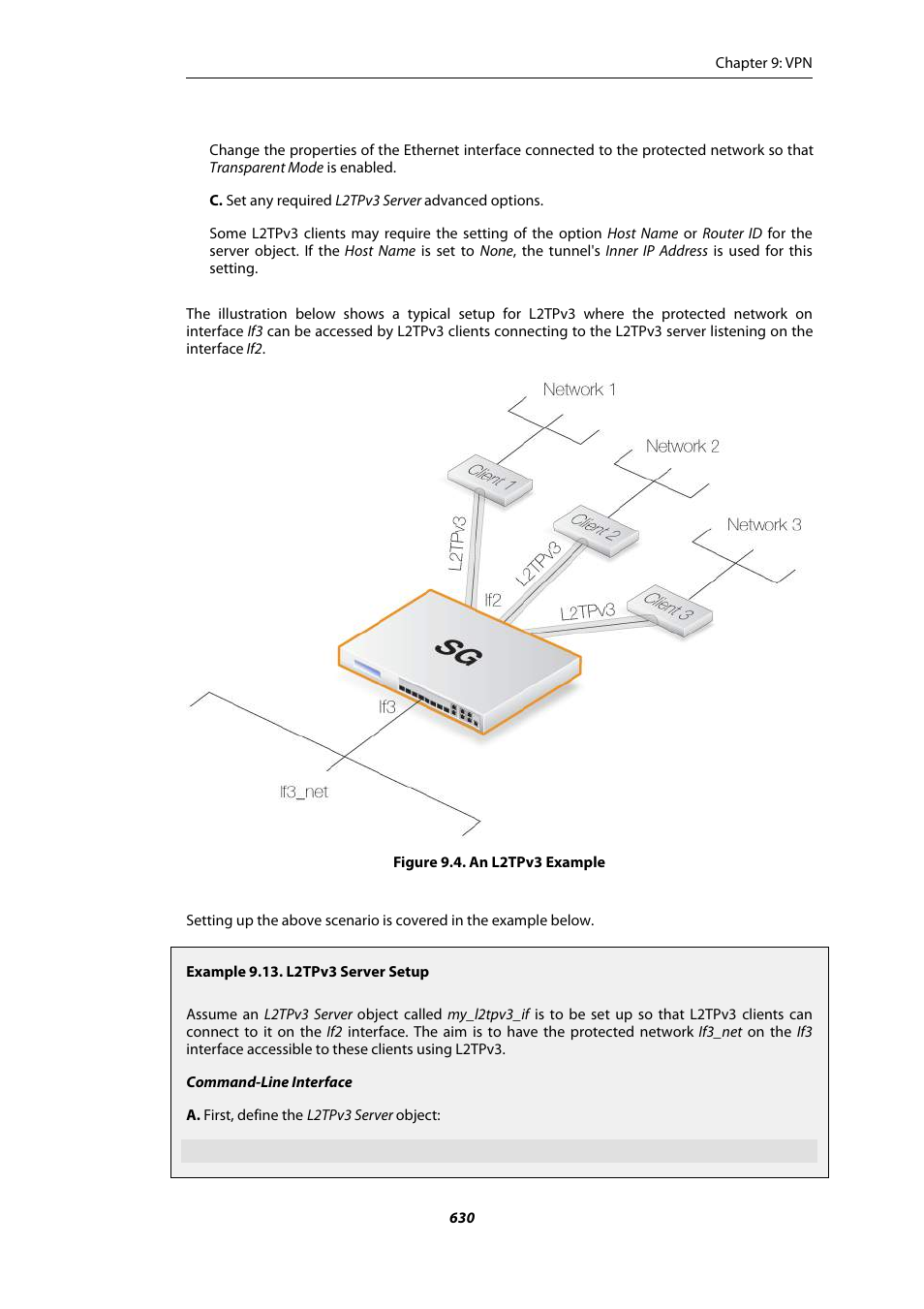 An l2tpv3 example, L2tpv3 server setup | Amer Networks E5Web GUI User Manual | Page 630 / 777