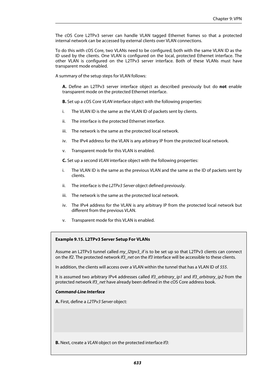 L2tpv3 server setup for vlans | Amer Networks E5Web GUI User Manual | Page 633 / 777