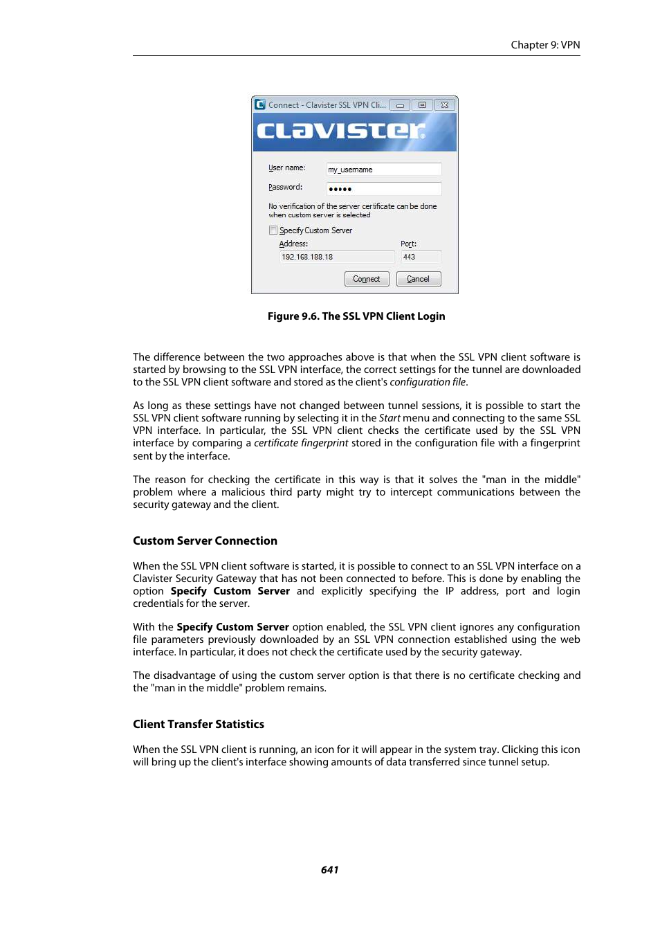 The ssl vpn client login | Amer Networks E5Web GUI User Manual | Page 641 / 777