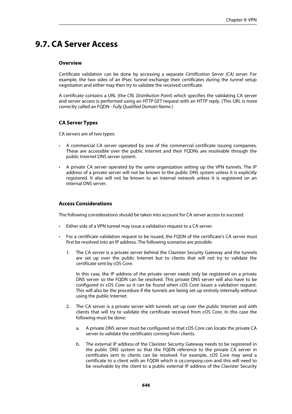 Ca server access | Amer Networks E5Web GUI User Manual | Page 646 / 777