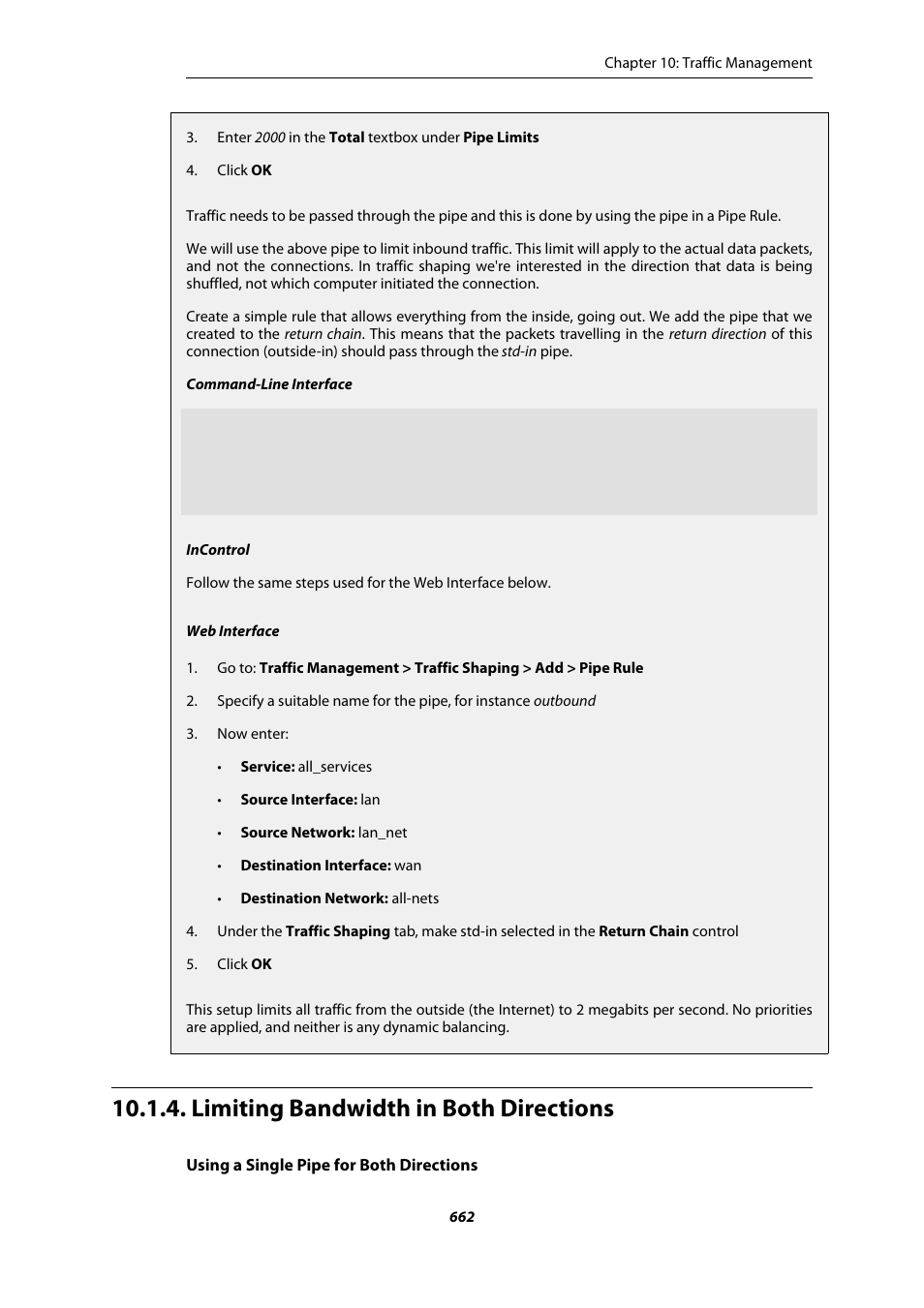 Limiting bandwidth in both directions | Amer Networks E5Web GUI User Manual | Page 662 / 777