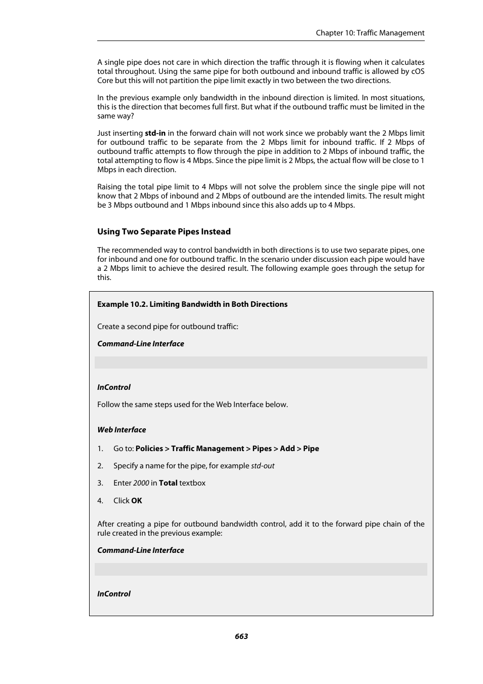 Limiting bandwidth in both directions | Amer Networks E5Web GUI User Manual | Page 663 / 777