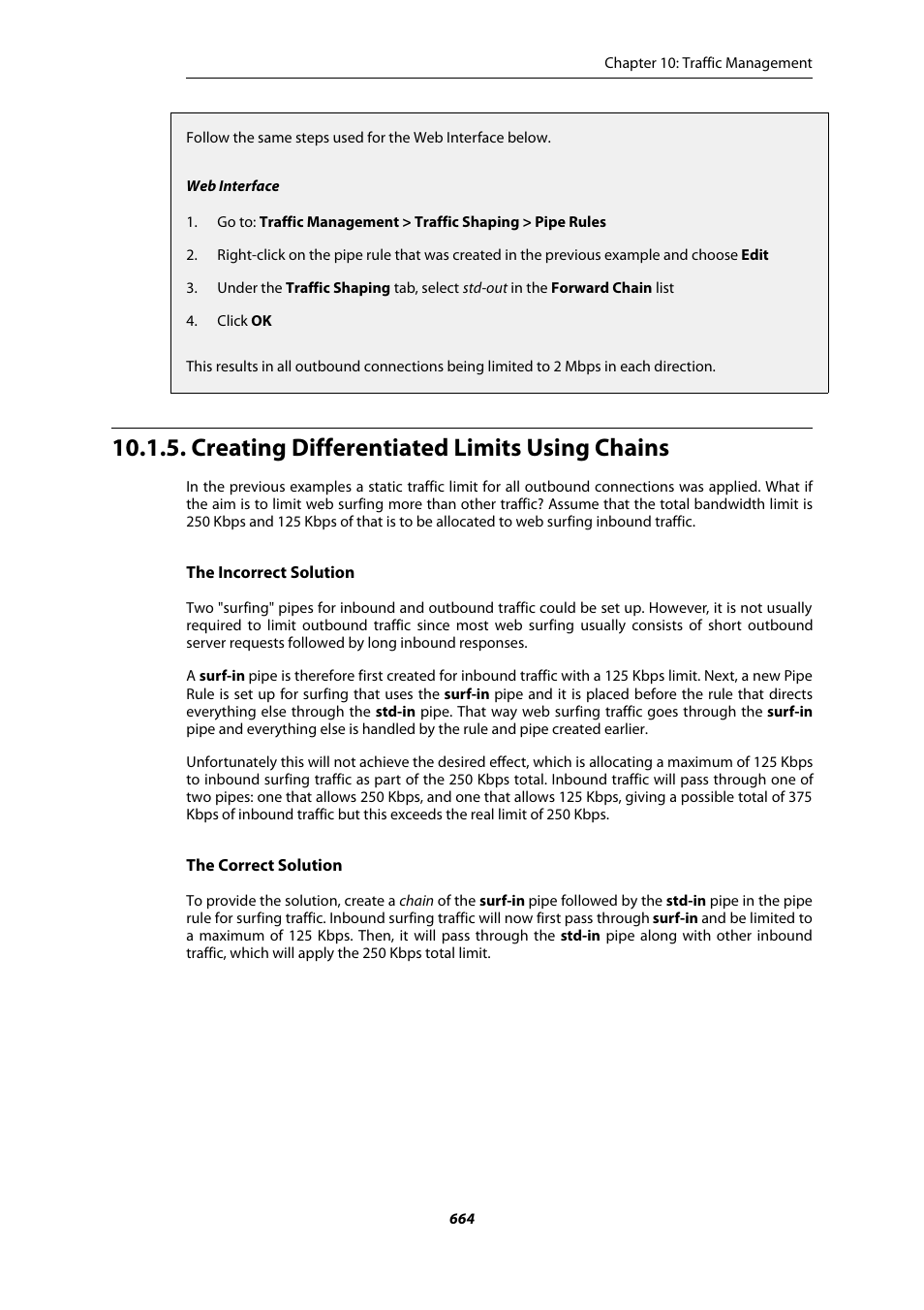 Creating differentiated limits using chains | Amer Networks E5Web GUI User Manual | Page 664 / 777