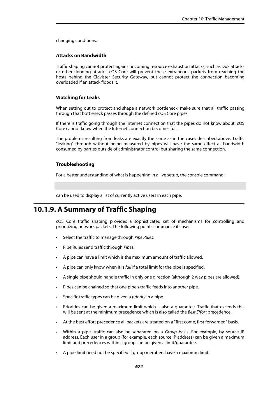 A summary of traffic shaping | Amer Networks E5Web GUI User Manual | Page 674 / 777