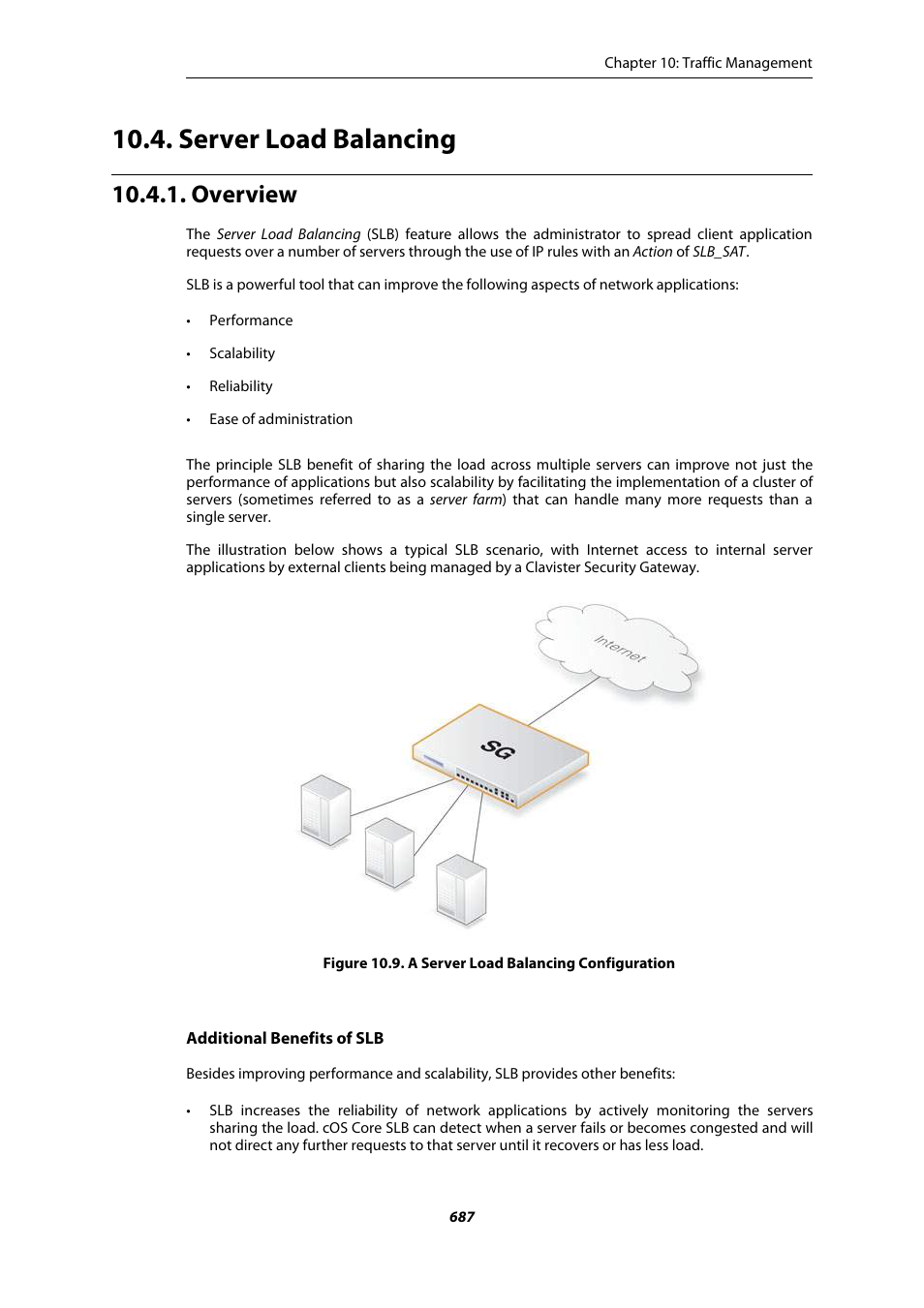 Server load balancing, Overview, A server load balancing configuration | Amer Networks E5Web GUI User Manual | Page 687 / 777