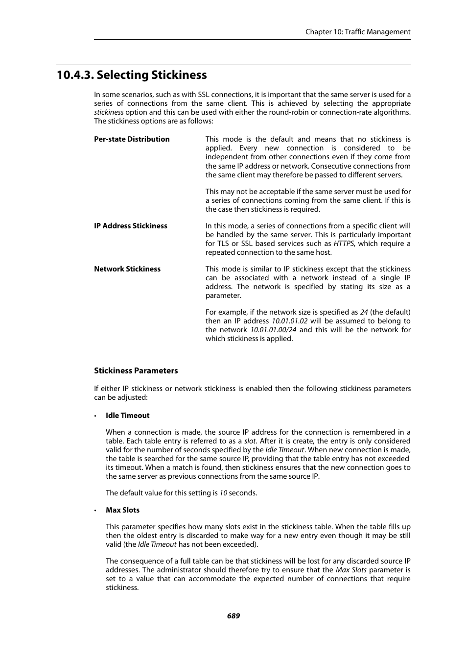 Selecting stickiness | Amer Networks E5Web GUI User Manual | Page 689 / 777