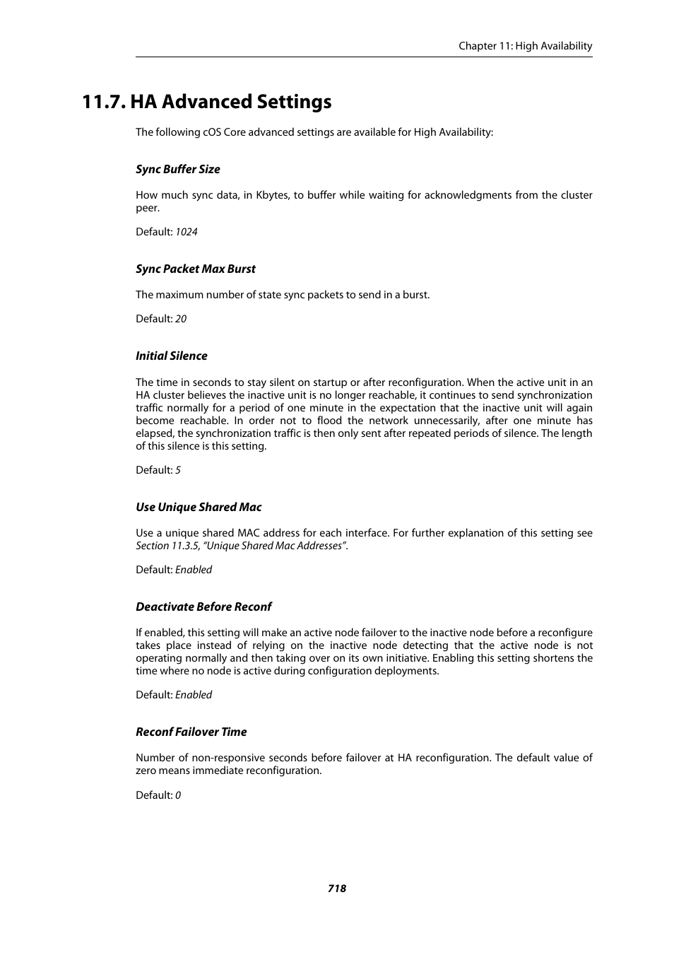 Ha advanced settings | Amer Networks E5Web GUI User Manual | Page 718 / 777